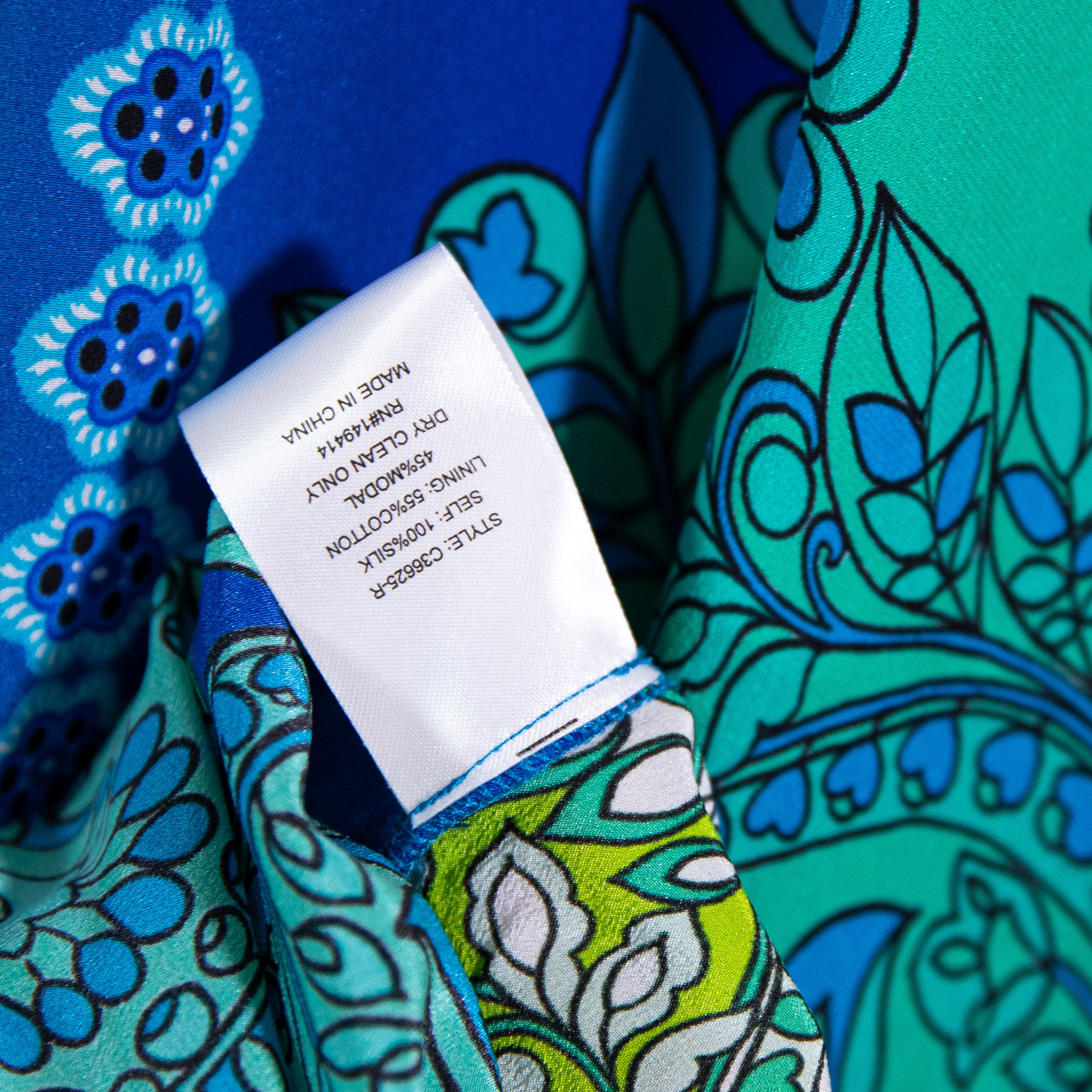 NEW Johnny Was Kahinu Silk Chiffon Diomedes Print Maxi Pullover Kaftan Dress XL