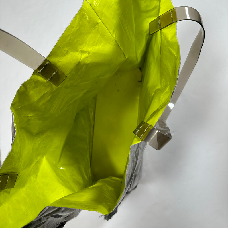 Just Cavalli Laminated Reusable Shoulder Shopping Tote Purse Bag Printed