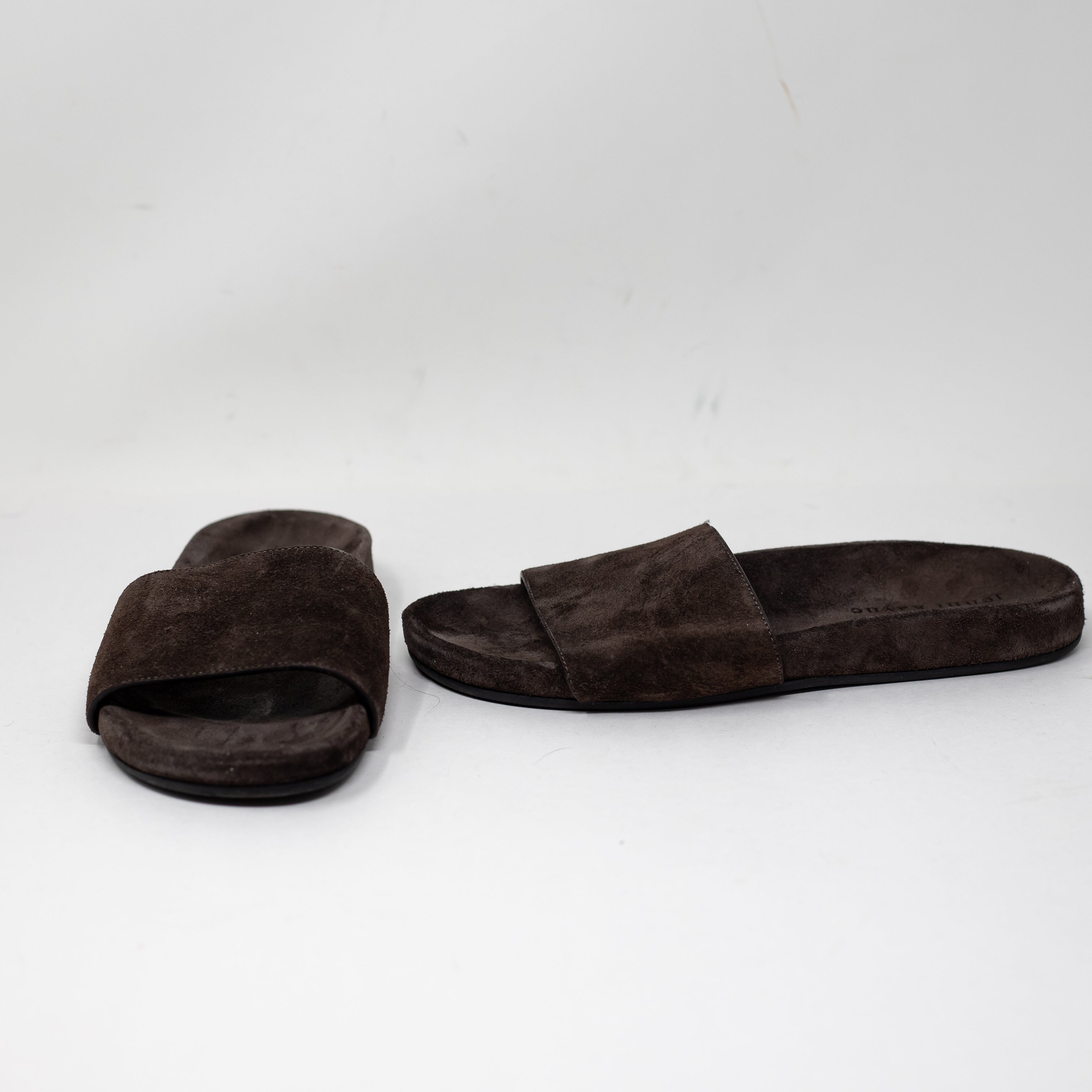 Jenni Kayne Lyle Women's Genuine Suede Leather Slip On Sandals Shoes Gray 6