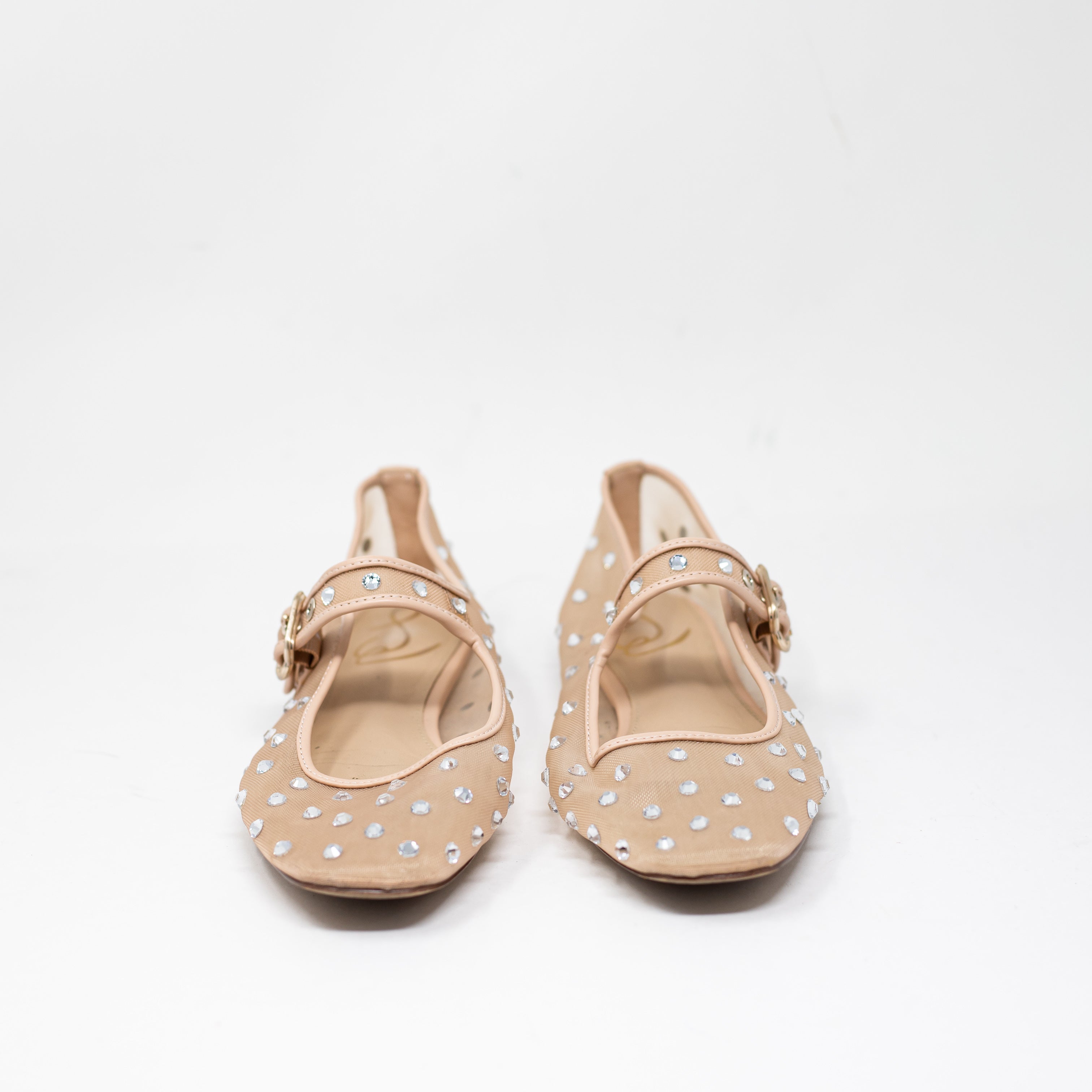 Sam Edelman Michaela Mesh Crystal Rhinestone Ballet Flats Shoes Vintage Pink 7