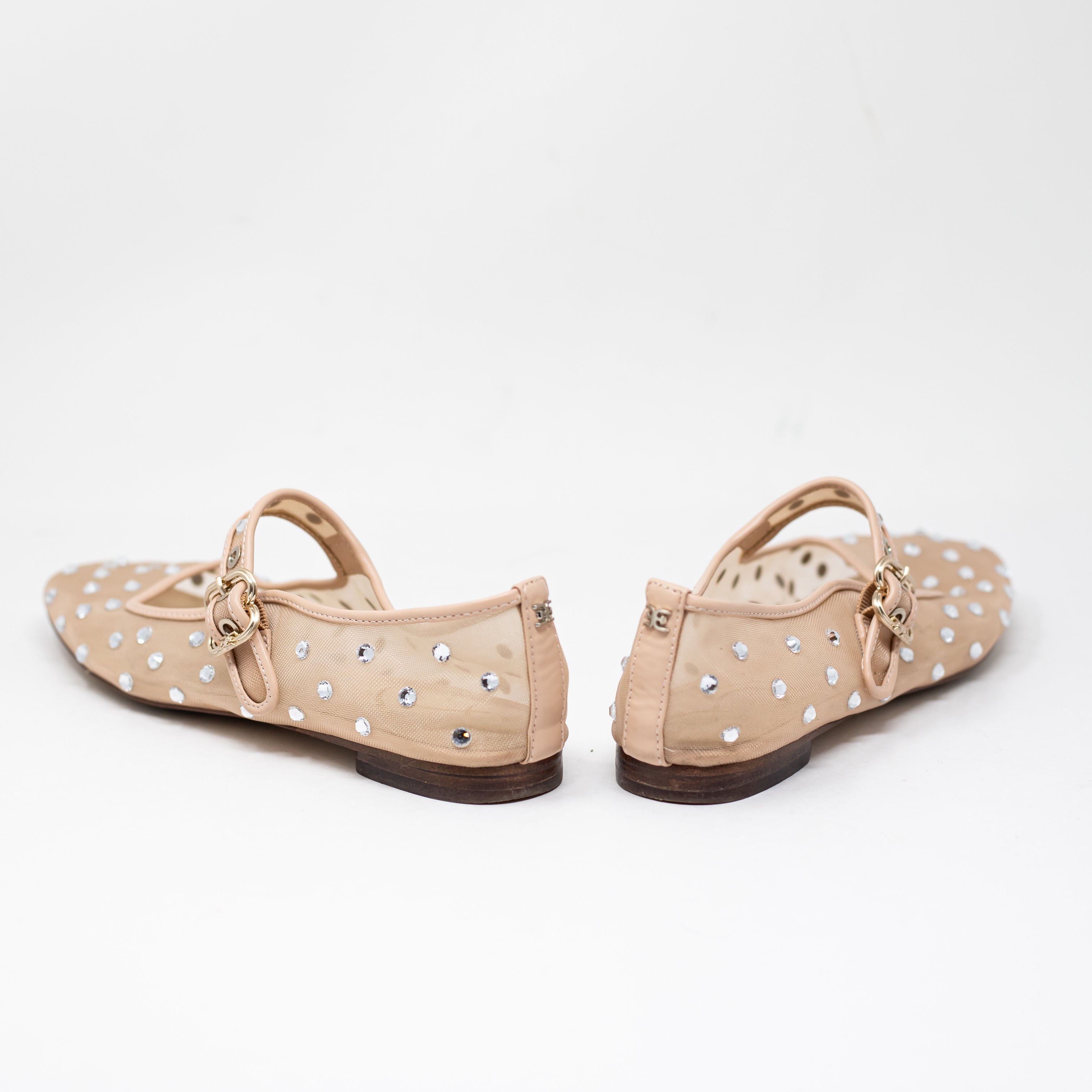 Sam Edelman Michaela Mesh Crystal Rhinestone Ballet Flats Shoes Vintage Pink 7