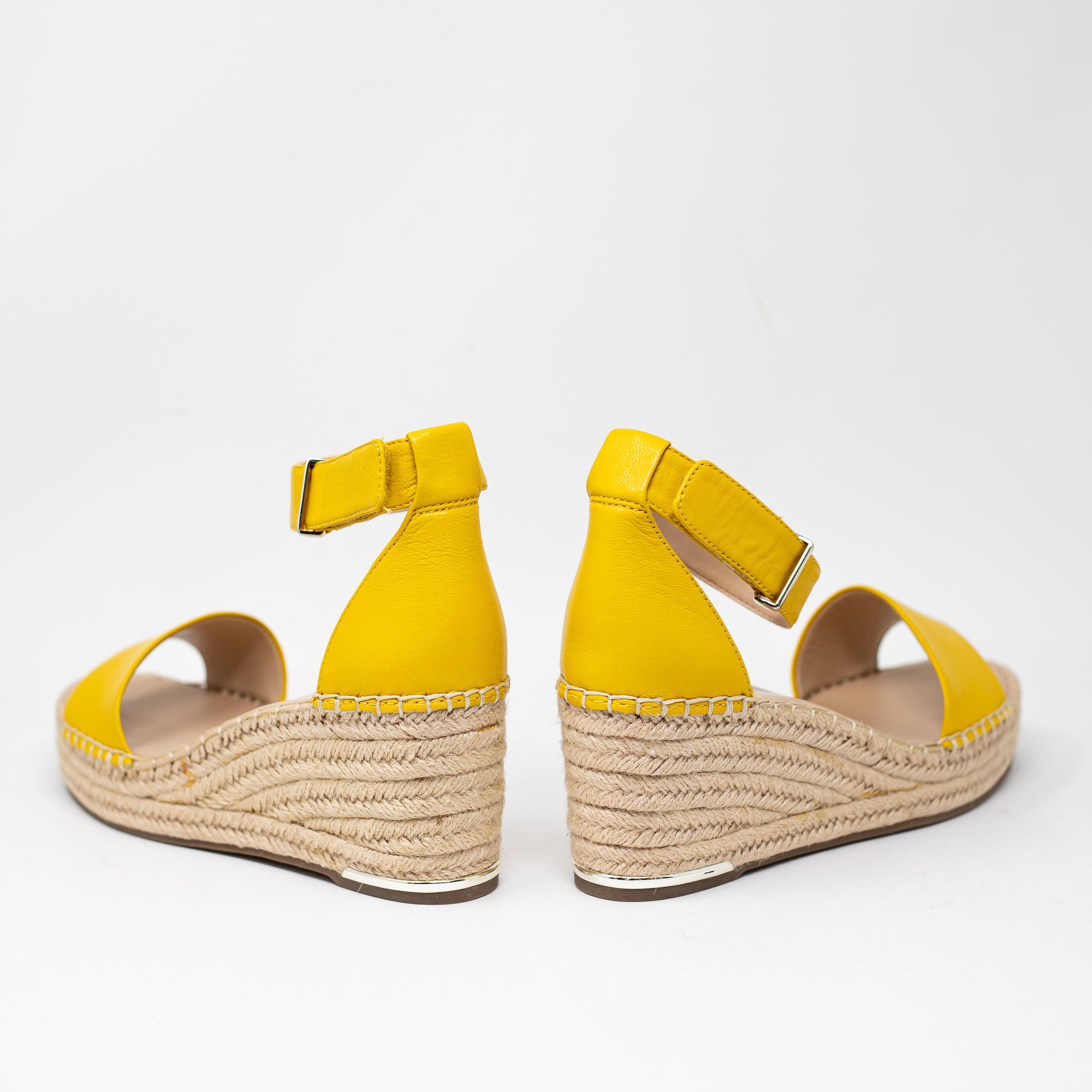 NEW Franco Sarto Clemens Genuine Leather Raffia Espadrille Wedge Heel Sandals 9