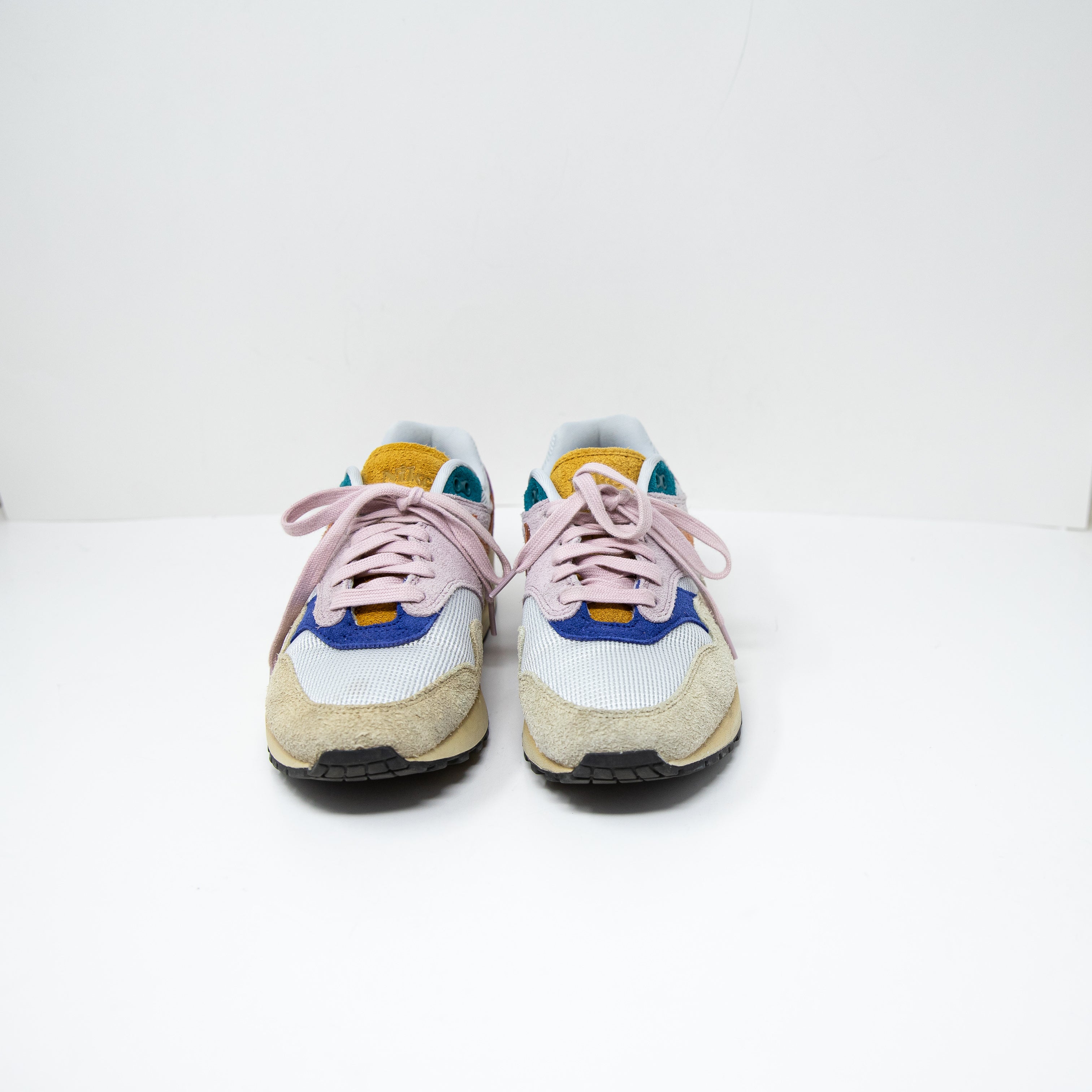 Nike Women's Air Max 1 Tan Lines Genuine Suede Low Rise Athletic Sneakers Shoes