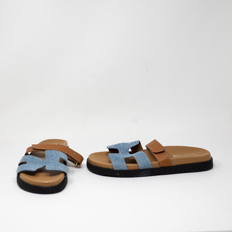 NEW Steve Madden Mayven Leather Slip On Flats Open Toe Sandals Shoes 8.5