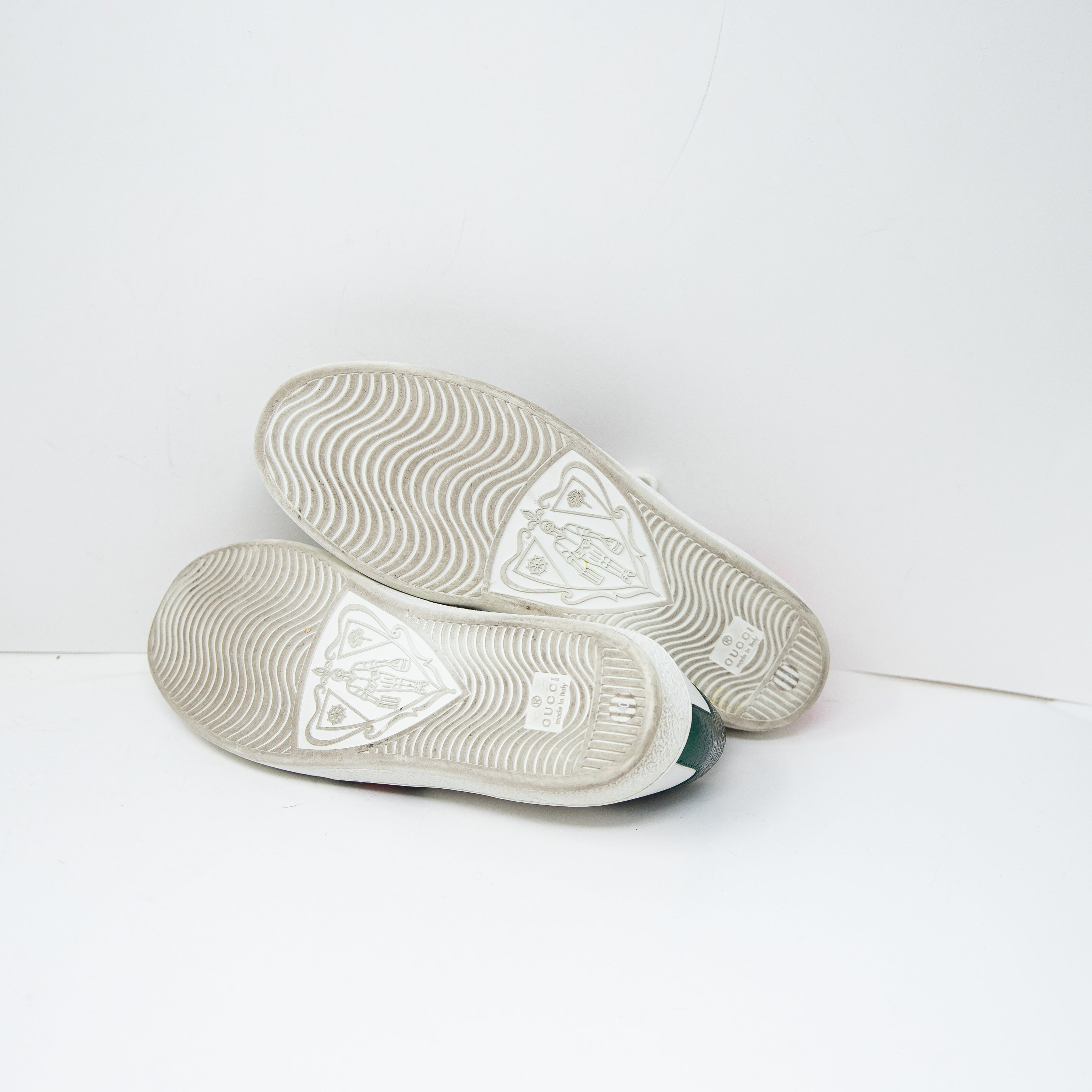 Gucci Women's Ace Genuine Leather Low Top Bee Embroidered Trainers Sneakers 10