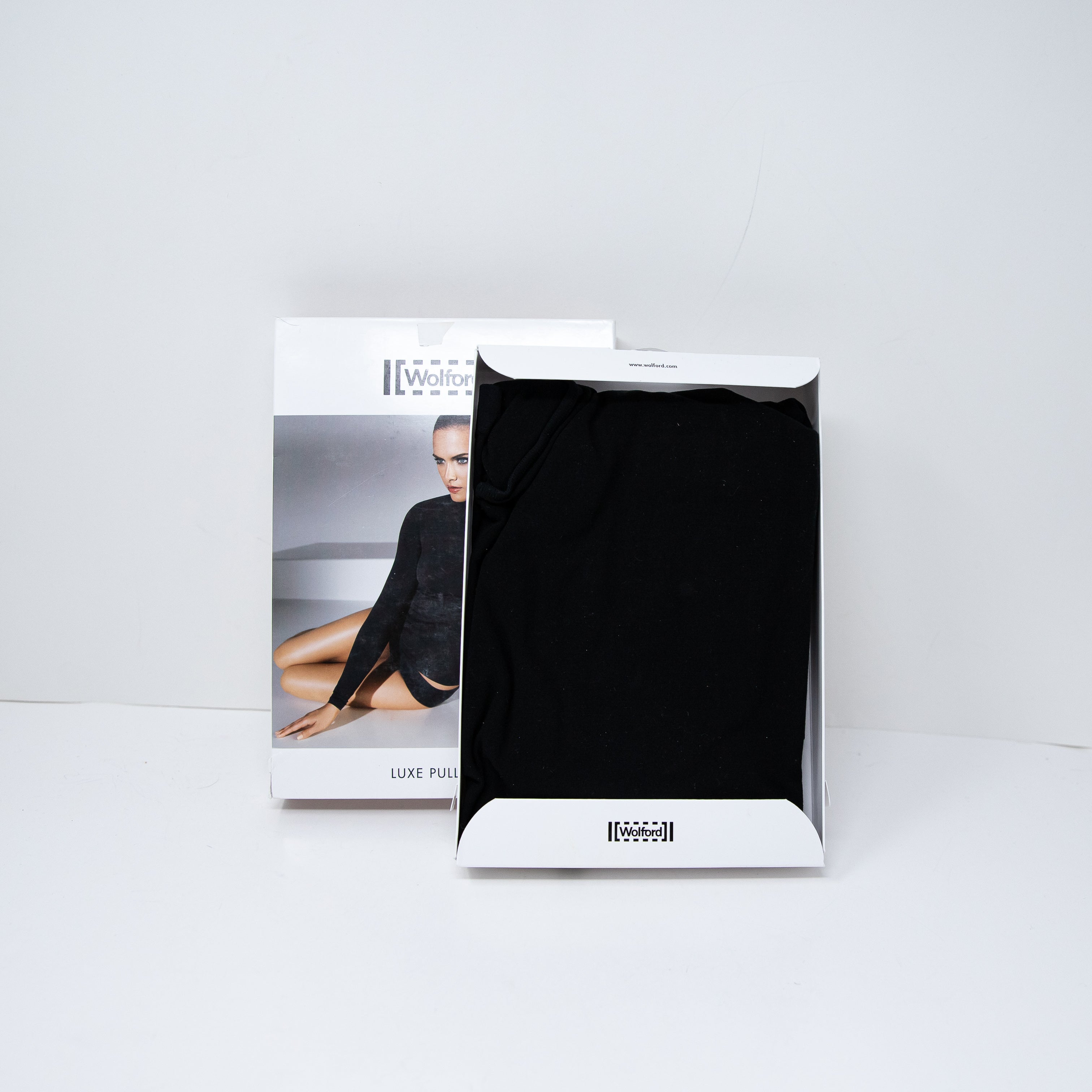 NEW Wolford Berlin Body Jersey Knit Crew Neck Long Sleeve Bodysuit Black XS