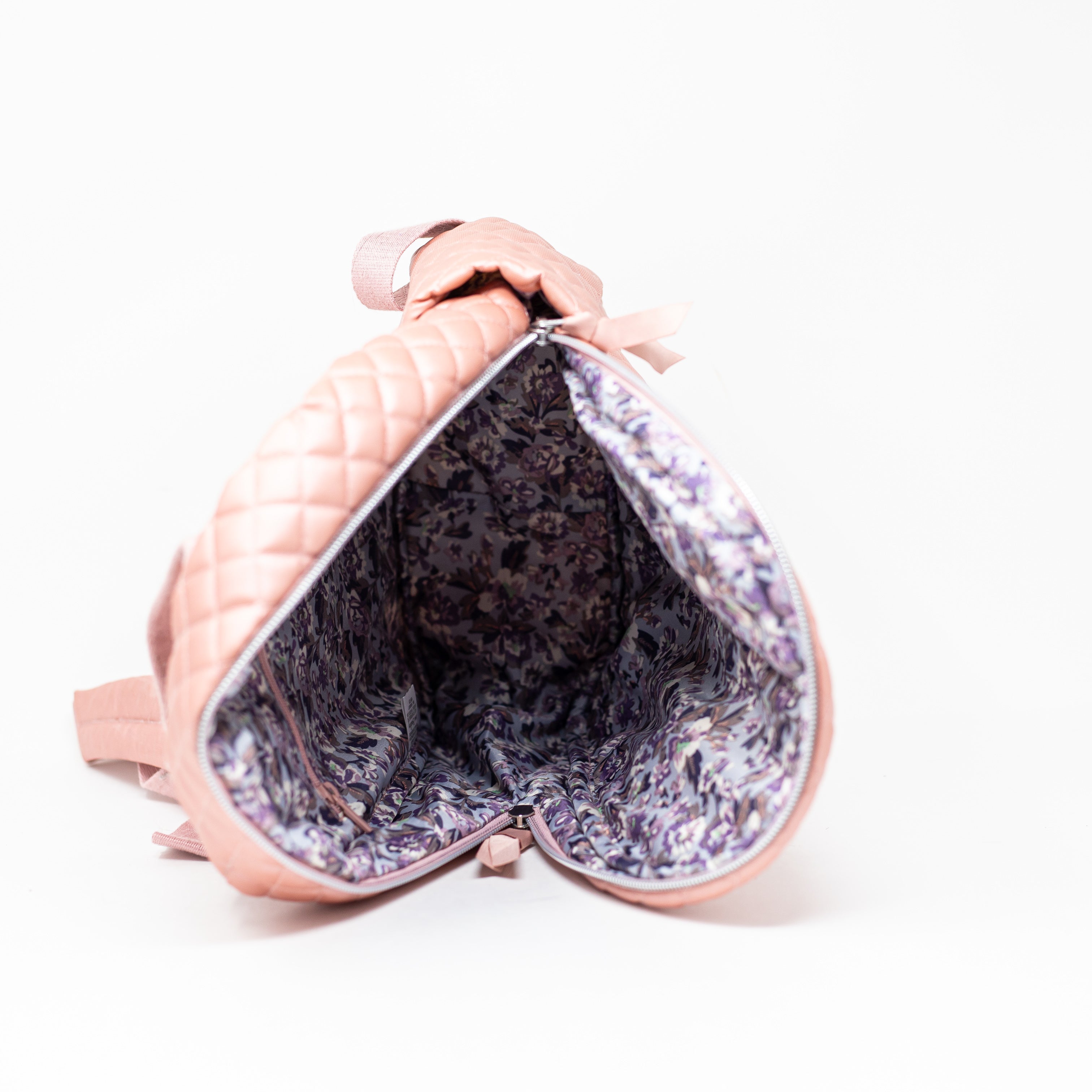 Vera Bradley Iconic Quilted Small Backpack Travel School Work Rose Quartz Pink