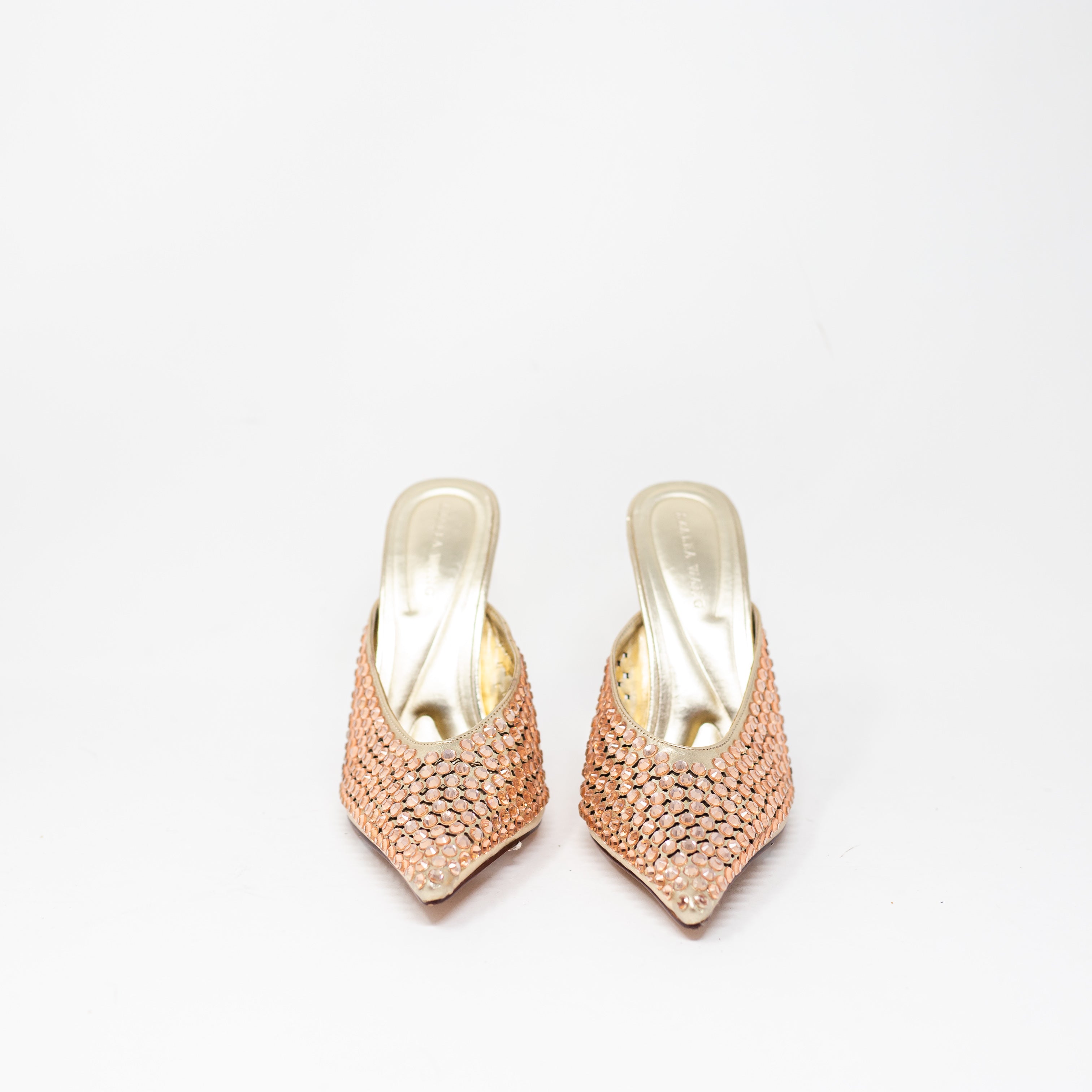 NEW Azalea Wang Abrielle Rhinestone Crystal Jewel Embellished Pointed Toe Heels
