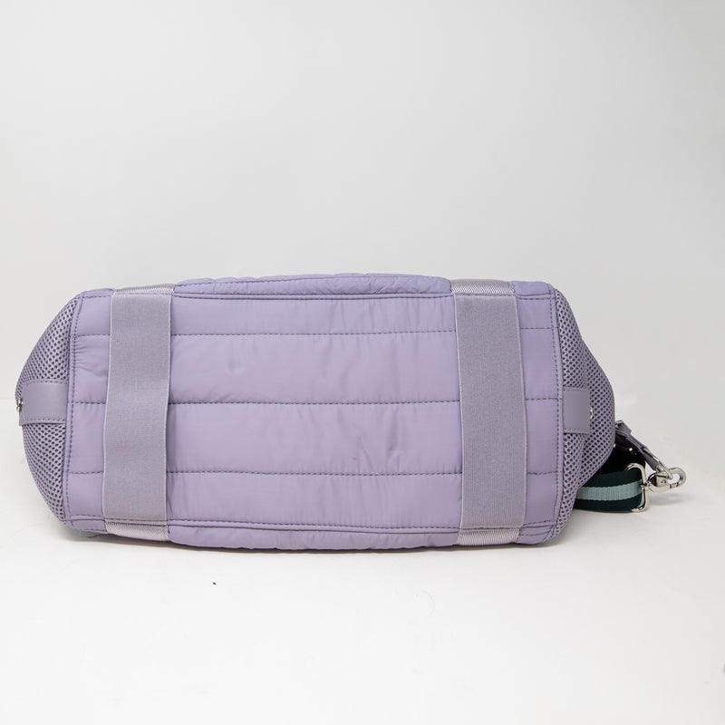 Stella &amp; Dot Crush It Quilted Gym Active Travel Duffle Purse Bag Tote Purple