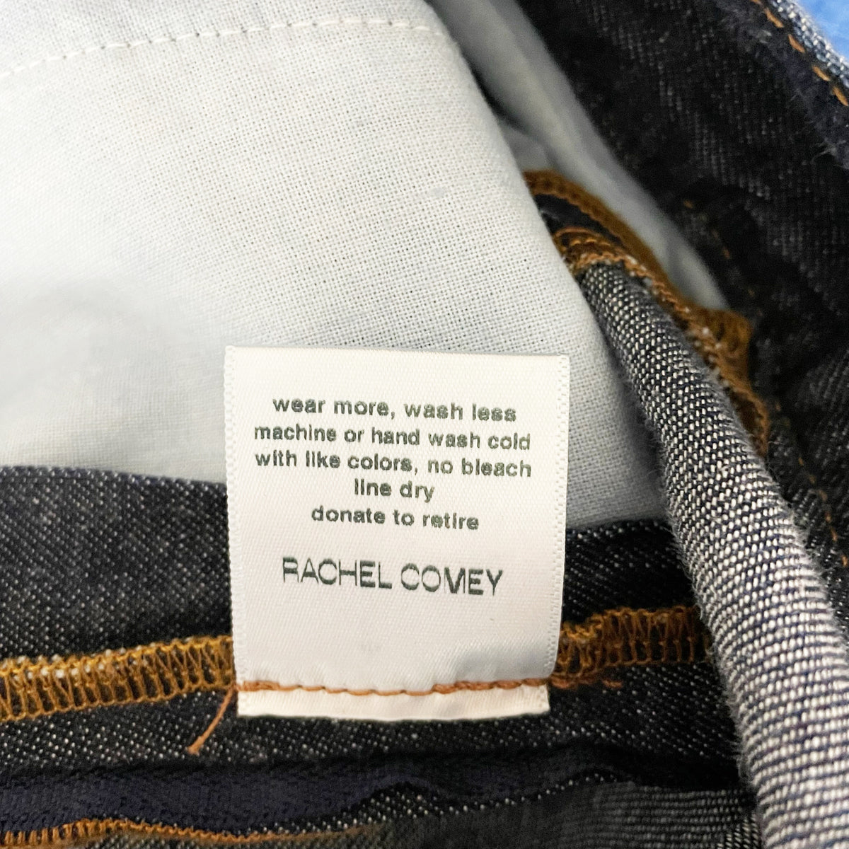 Rachel Comey Cotton High Rise Wide Leg Pleated Denim Jeans Blue 00