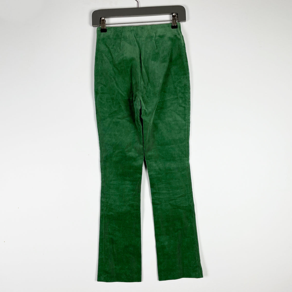 Tuckernuck Ashford Green Corduroy Velvet Ankle Crop Flare Pants Stretch Waist XS
