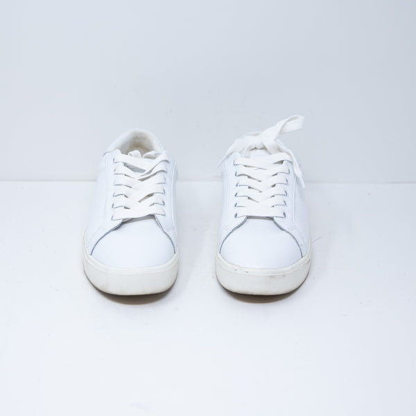 Sam Edelman Ethyl Genuine Leather Lace Up Low Top Casual Sneakers Shoes White 8