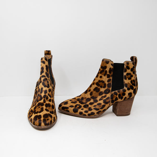 Madewell Women's The Regan Boot In Leopard Cheetah Calf Hair Ankle