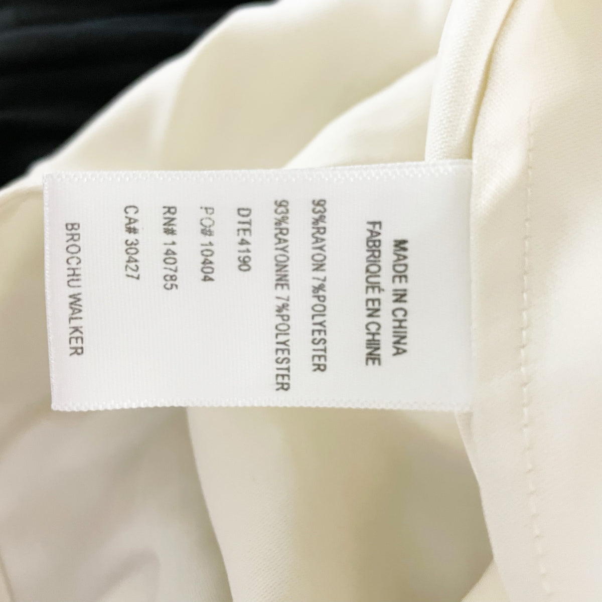 Brochu Walker Ultra Soft Stretch Waist V Neck Collared Faux Wrap Blouse Ivory XS