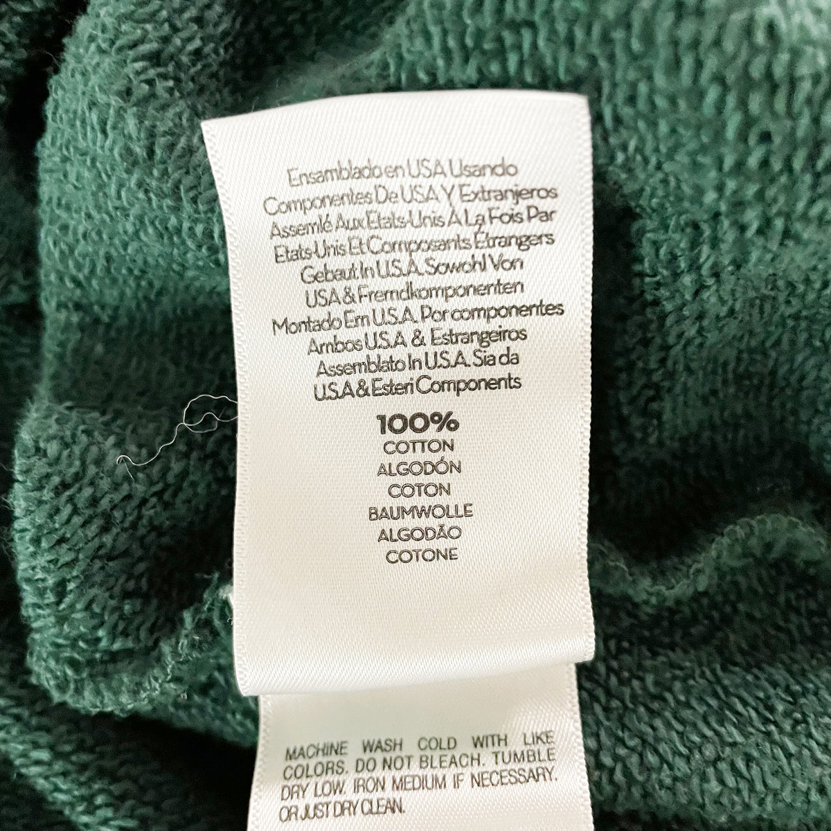 Mother The Drop Square Graphic Logo Print Crew Neck Long Sleeve Sweatshirt Green