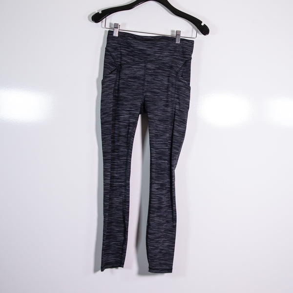 Lululemon Women's Power Thru High-Rise Tight 25" Heathered Black Leggings 6
