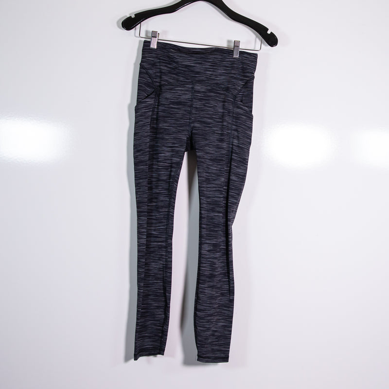 Lululemon Women's Power Thru High-Rise Tight 25" Heathered Black Leggings 6