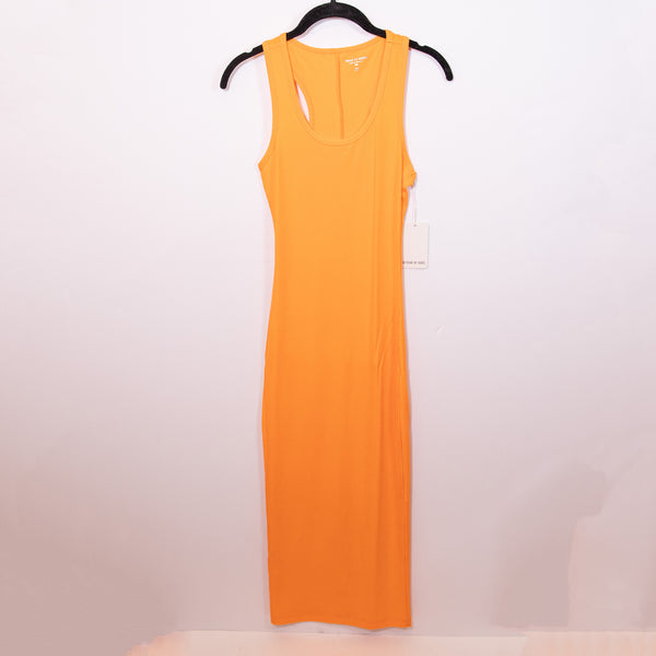 NEW Year Of Ours The Carrie Ribbed Scoop Neck Sleeveless Muscle Dress Sherbert