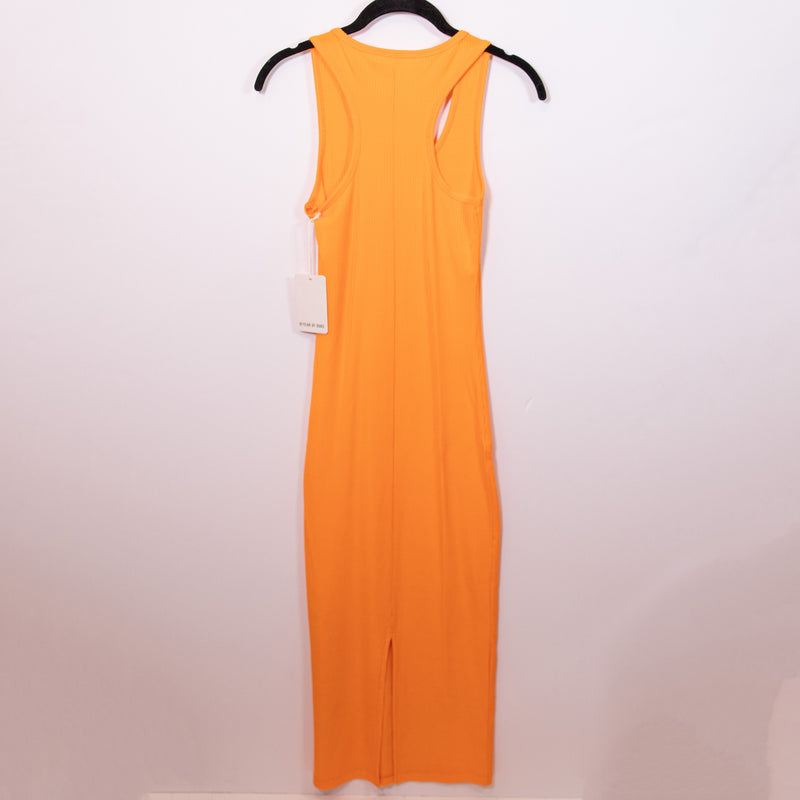 NEW Year Of Ours The Carrie Ribbed Scoop Neck Sleeveless Muscle Dress Sherbert