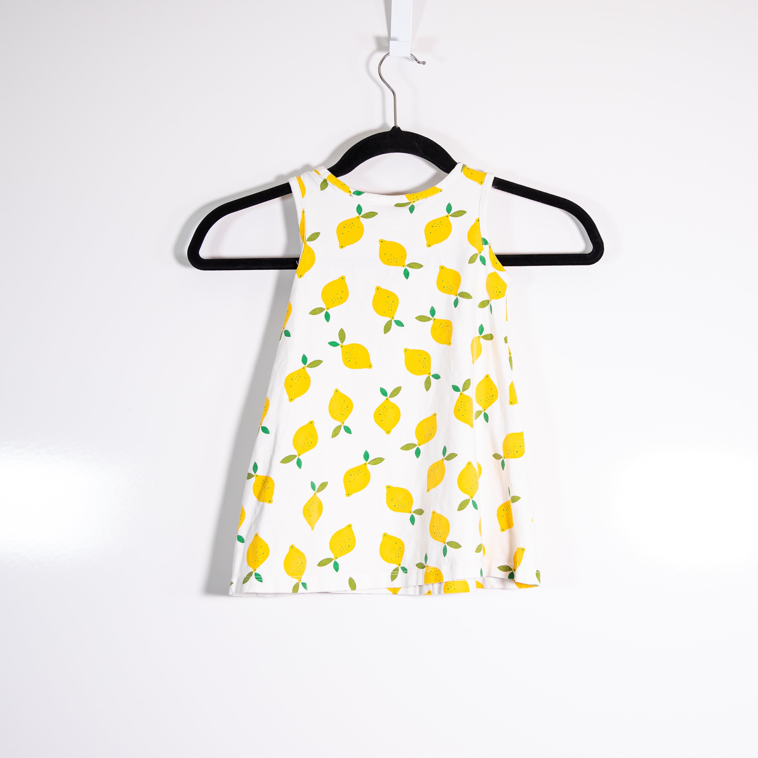 Hanna Anderson Cotton Stretch Lemon Fruit Print Pattern Girl's Baby Dress 2T