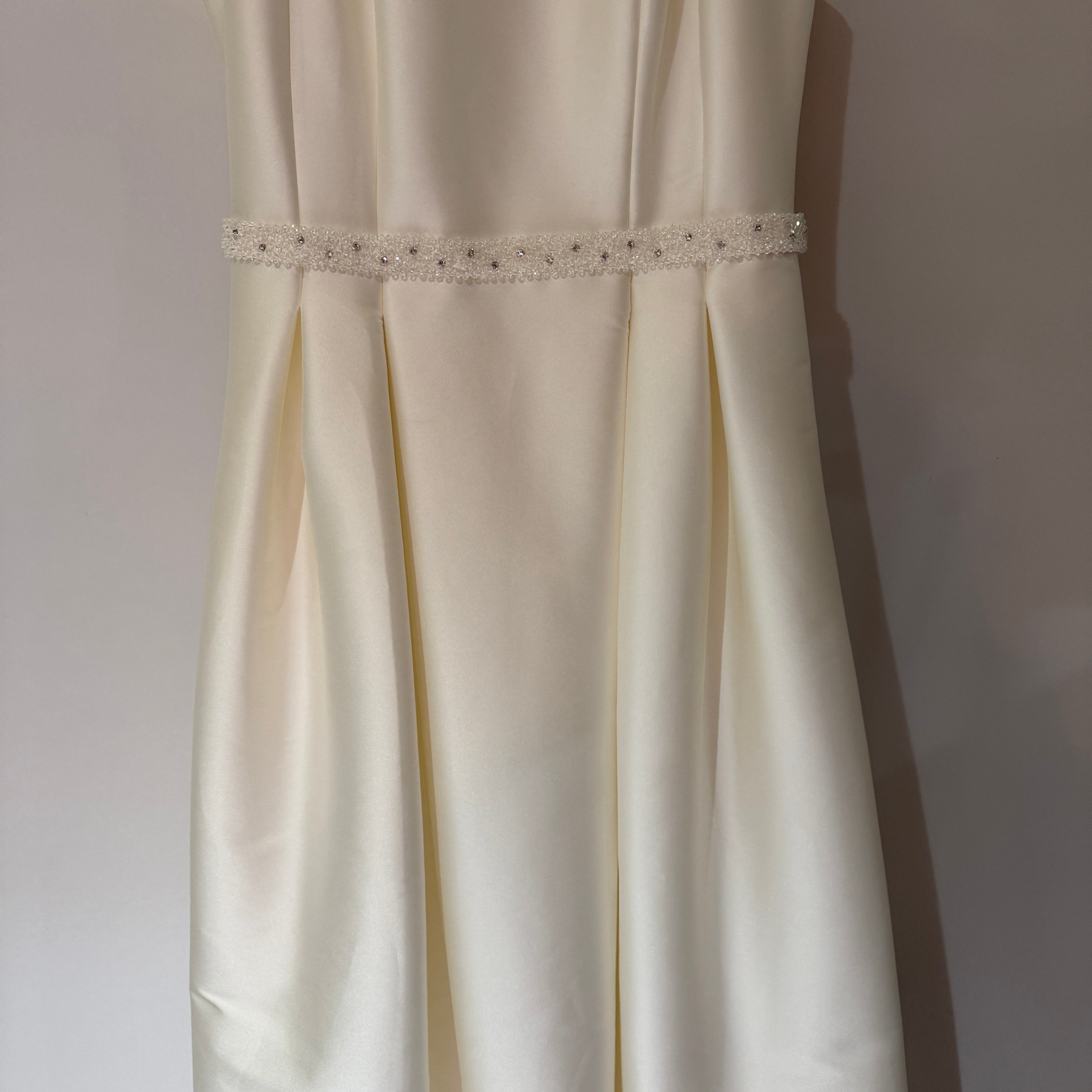Sachin & Babi Kathryn Satin Beaded Crystal Embellished Fit Flare Gown Dress 10