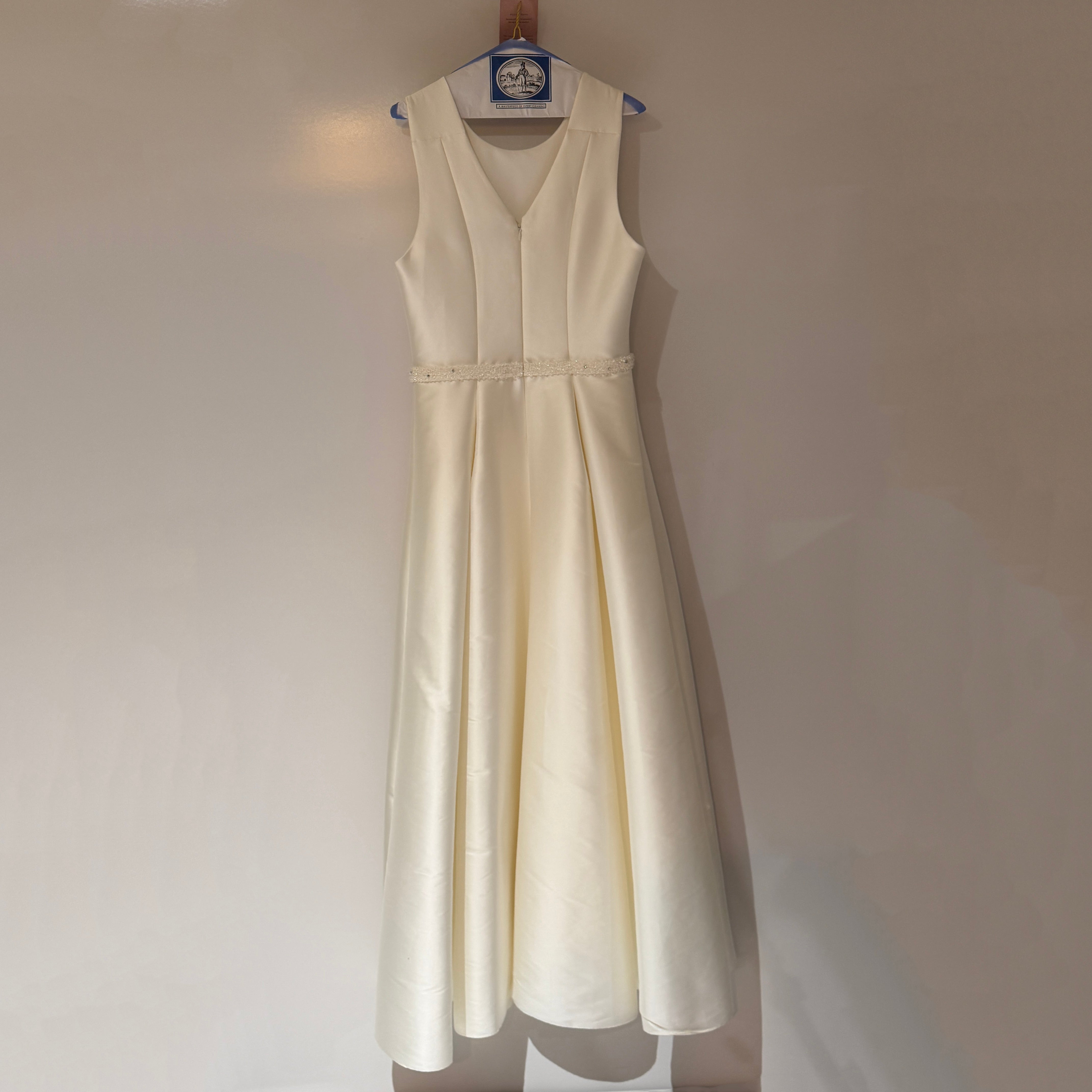Sachin & Babi Kathryn Satin Beaded Crystal Embellished Fit Flare Gown Dress 10