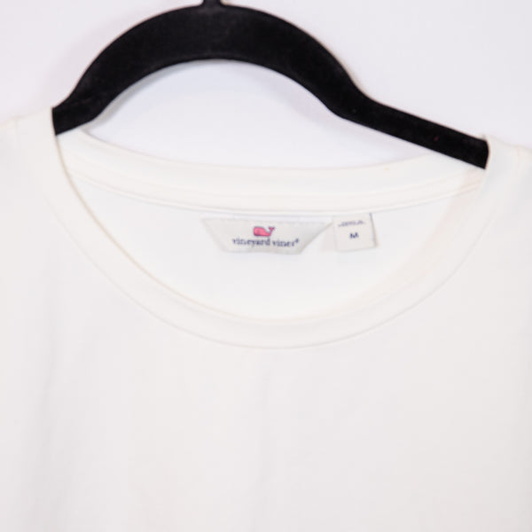 Vineyard Vines Short Sleeve Crew Neck Pleated Grosgrain Short Sleeve Tee Shirt M