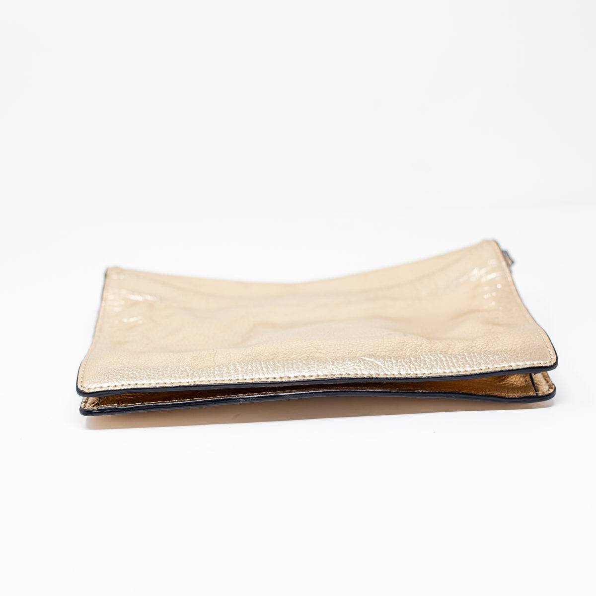 Loeffler Randall Rider Genuine Leather Gold Metallic Crossbody Shoulder Purse