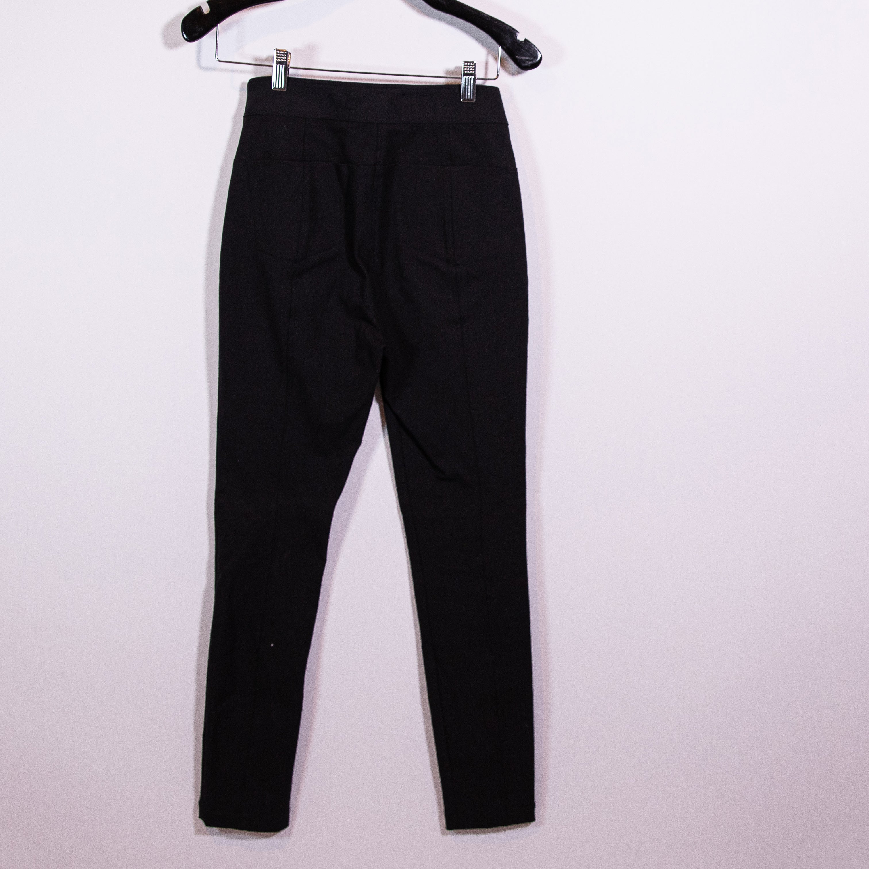 Alexander Wang T Women's Ponte Stretch Skinny Zipper Detail Pants Black 0