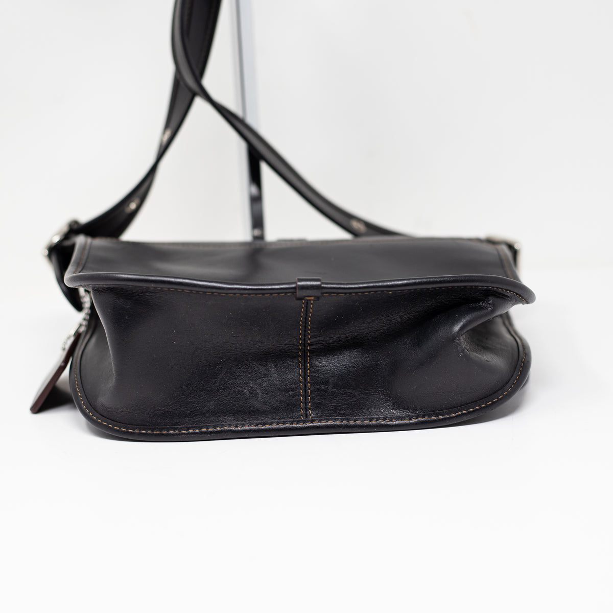 Coach Patricia Genuine Leather Studded Embellished Crossbody Purse Bag Black
