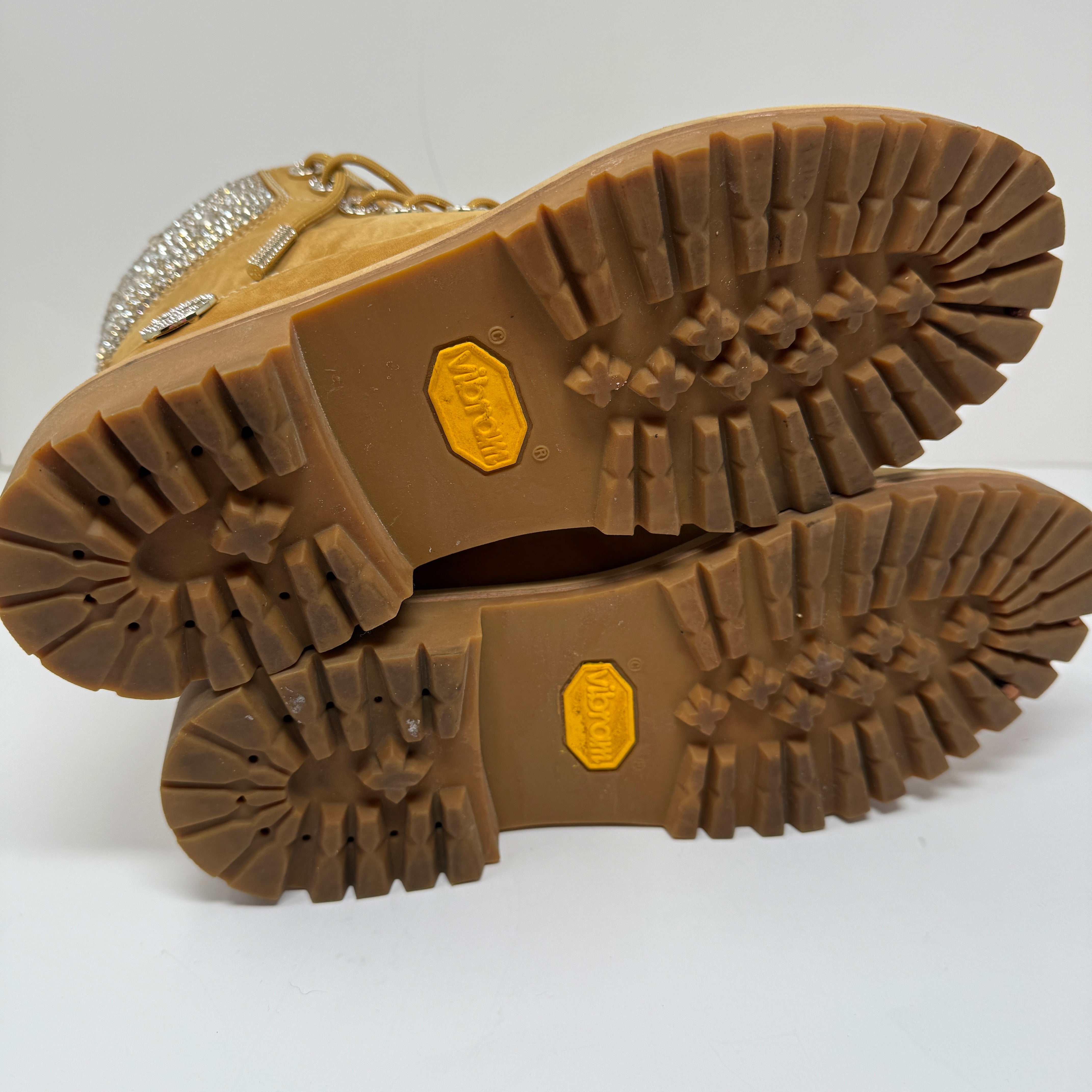 Jimmy Choo x Timberland Swarovski Crystal Embellished Suede Premium Wheat Boots&nbsp;