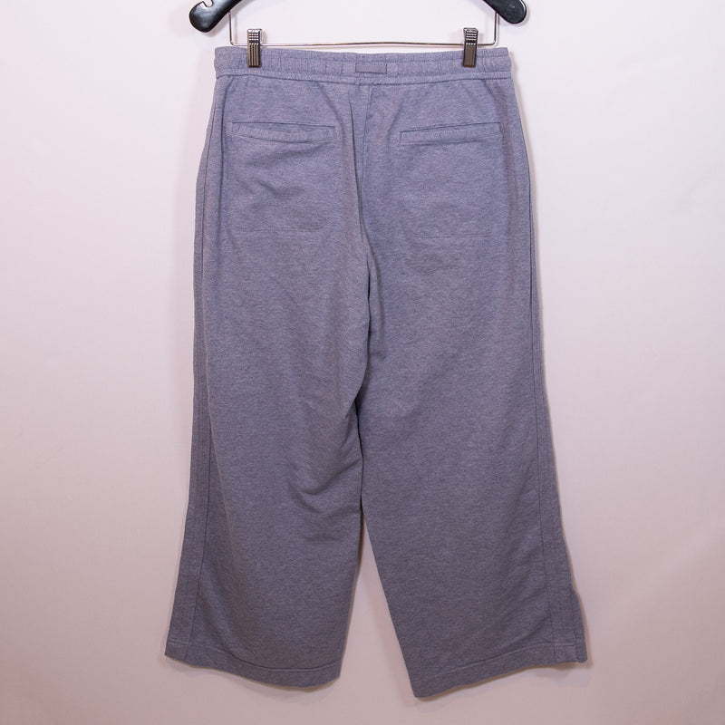 Athleta Farallon Heathered Wide Leg Ankle Crop Mid Rise Casual Pants Blue 8