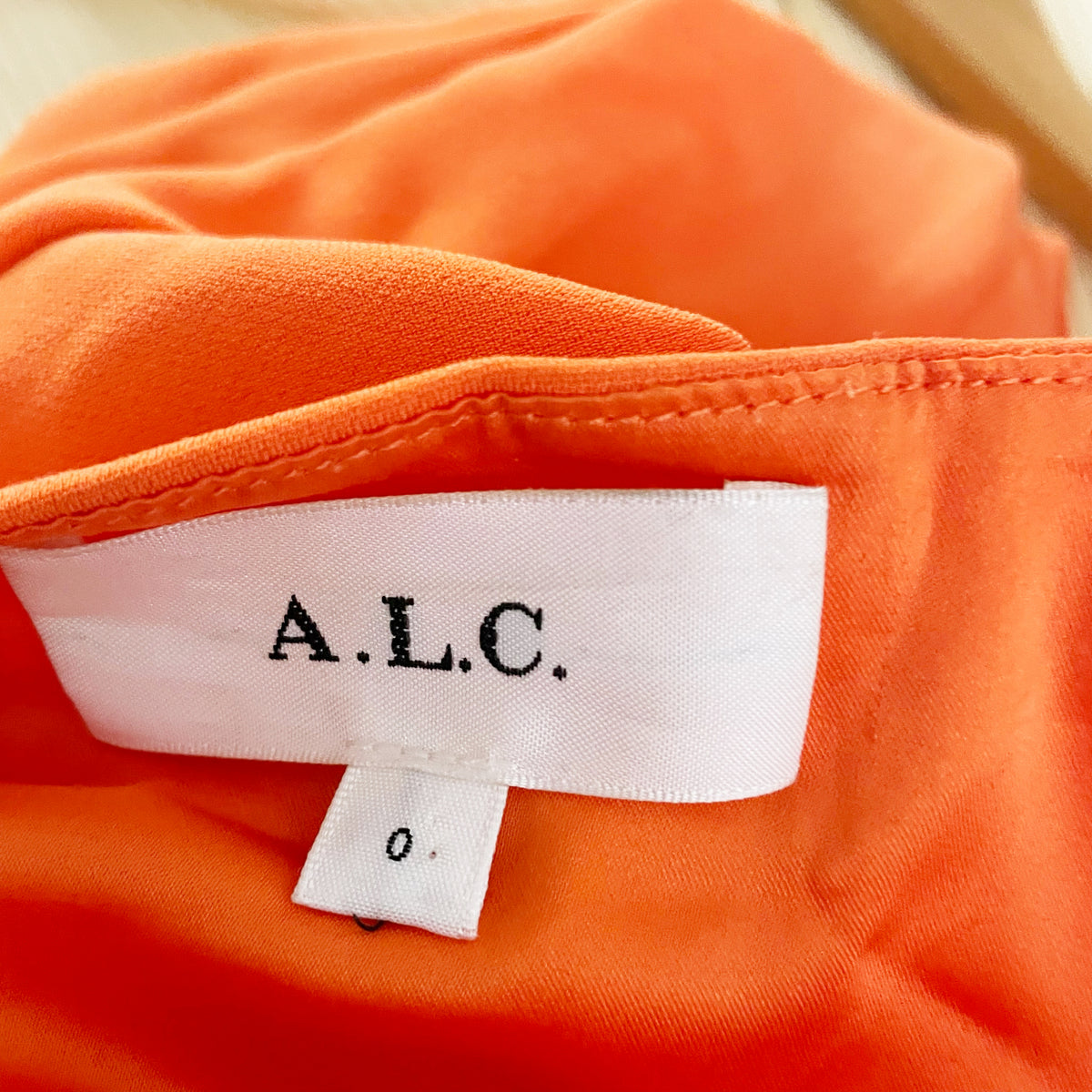 A.L.C. Issa Cut Out Long Sleeve V Neck Long Maxi Dress Orange 0