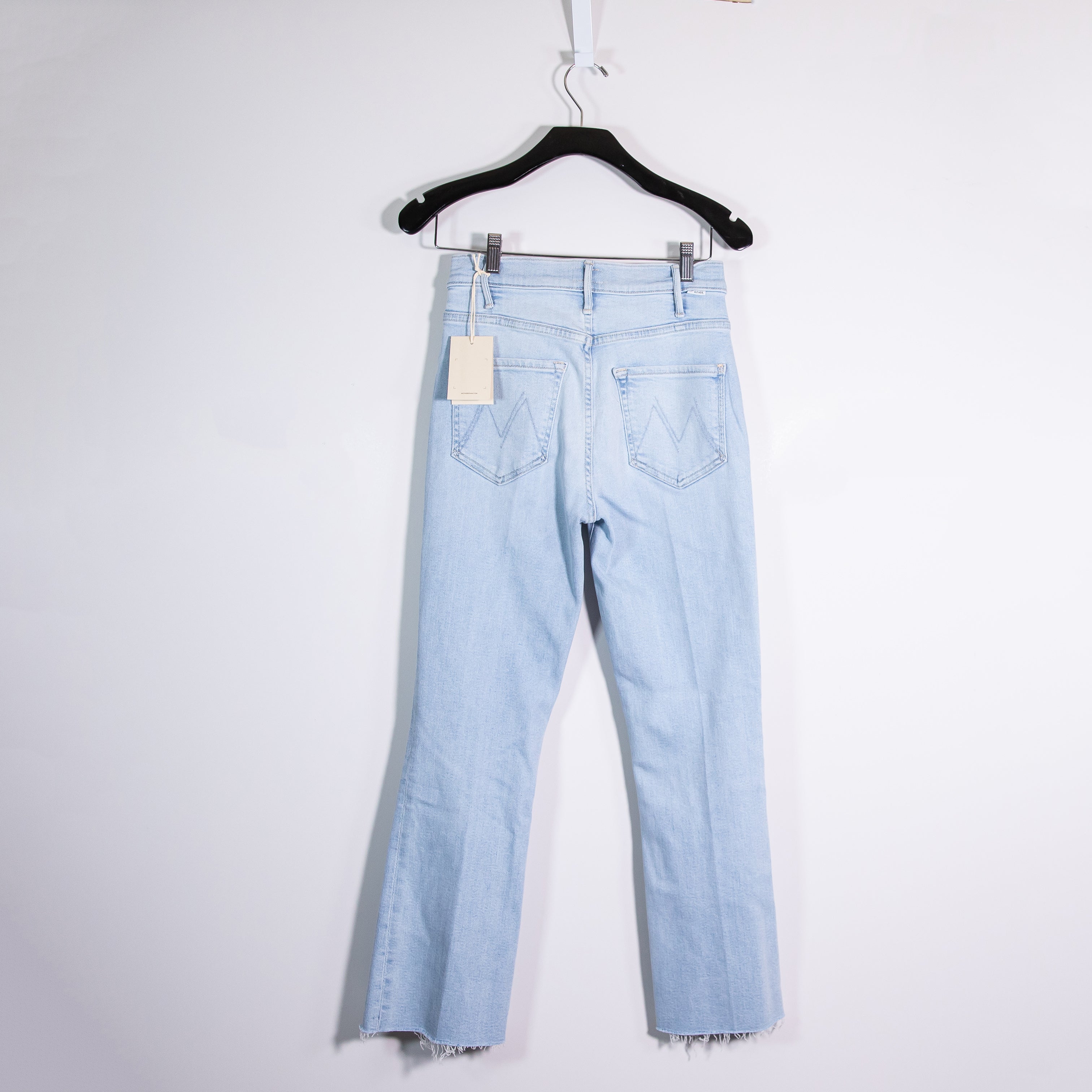 NEW Mother Denim The Hustler Ankle Fray Cotton Stretch Ball's In Your Court Jean