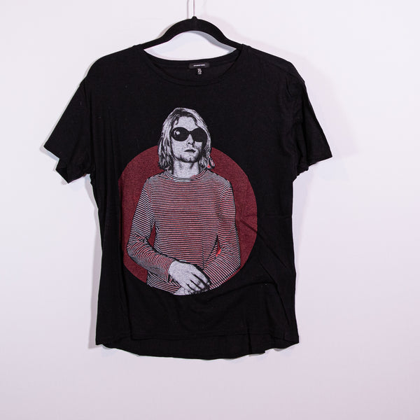 R13 Kurt Cobain Nirvana Graphic Print Cotton Cashmere Short Sleeve Tee Shirt S