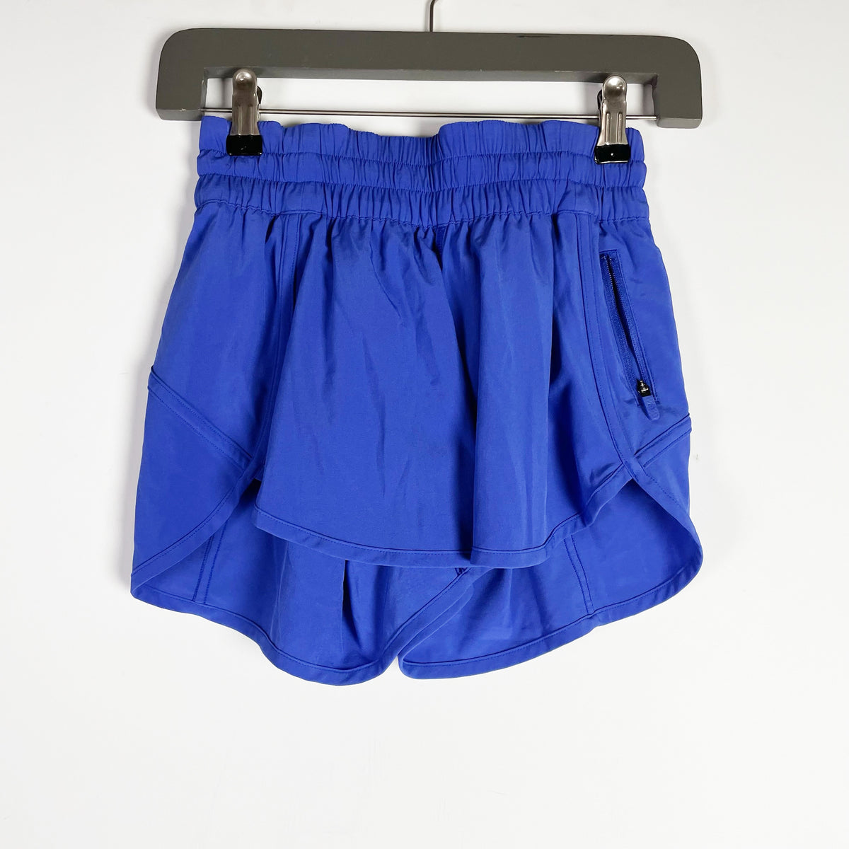 Lululemon Women's Tracker Athletic Work Out Running Short V 4" Moroccan Blue 4