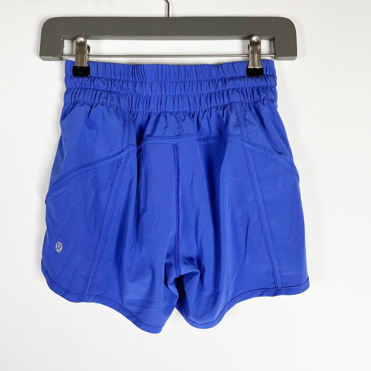 Lululemon Women's Tracker Athletic Work Out Running Short V 4" Moroccan Blue 4