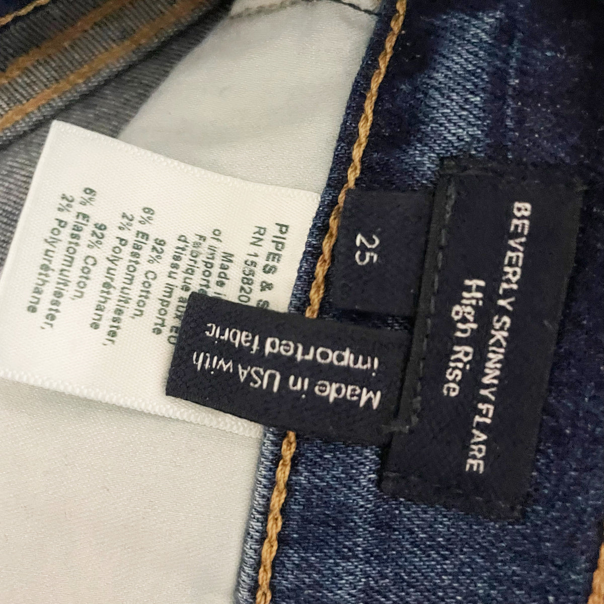 Veronica Beard Beverly Skinny Flare High Rise Cotton Stretch Bright Blue Jeans
