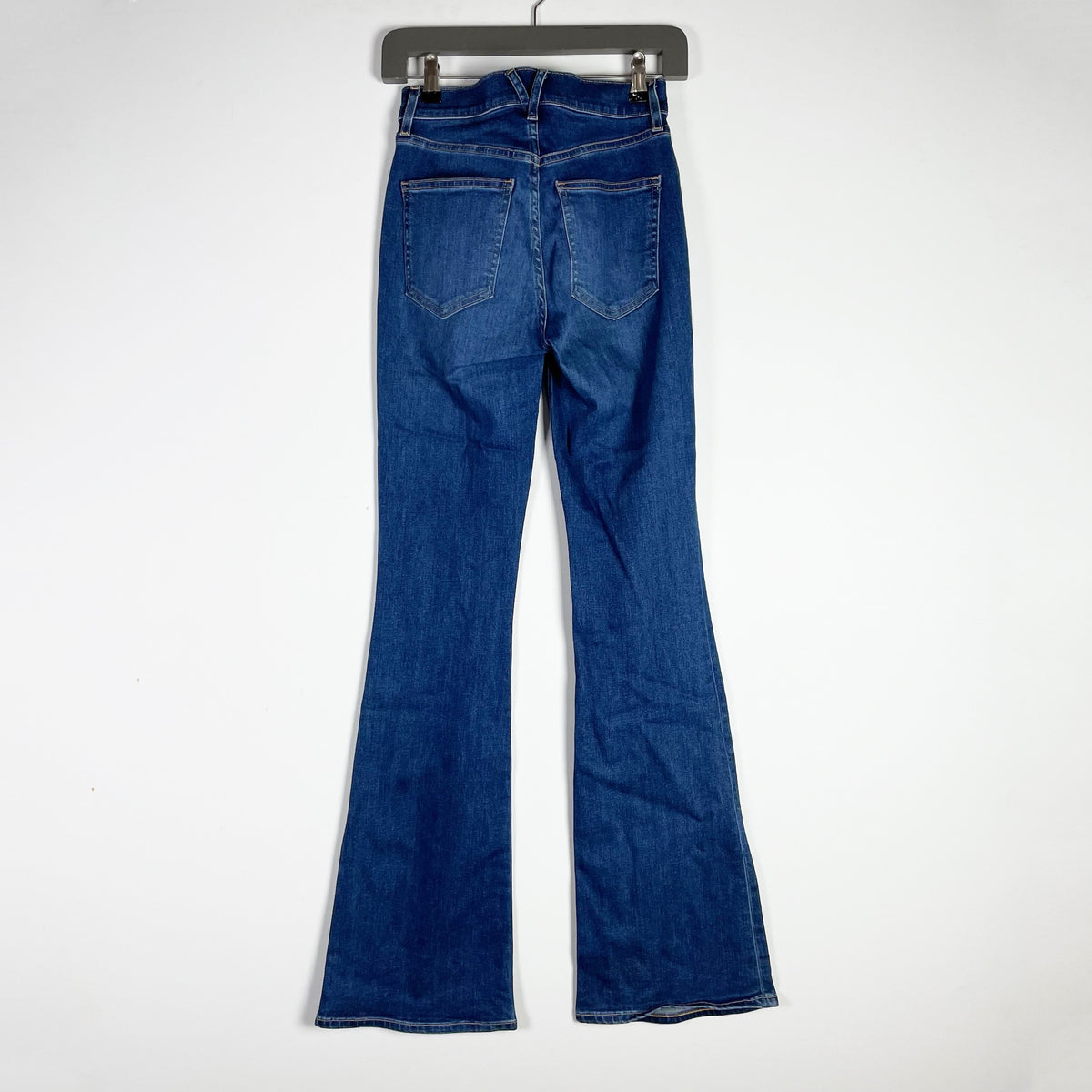 Veronica Beard Beverly Skinny Flare High Rise Cotton Stretch Bright Blue Jeans