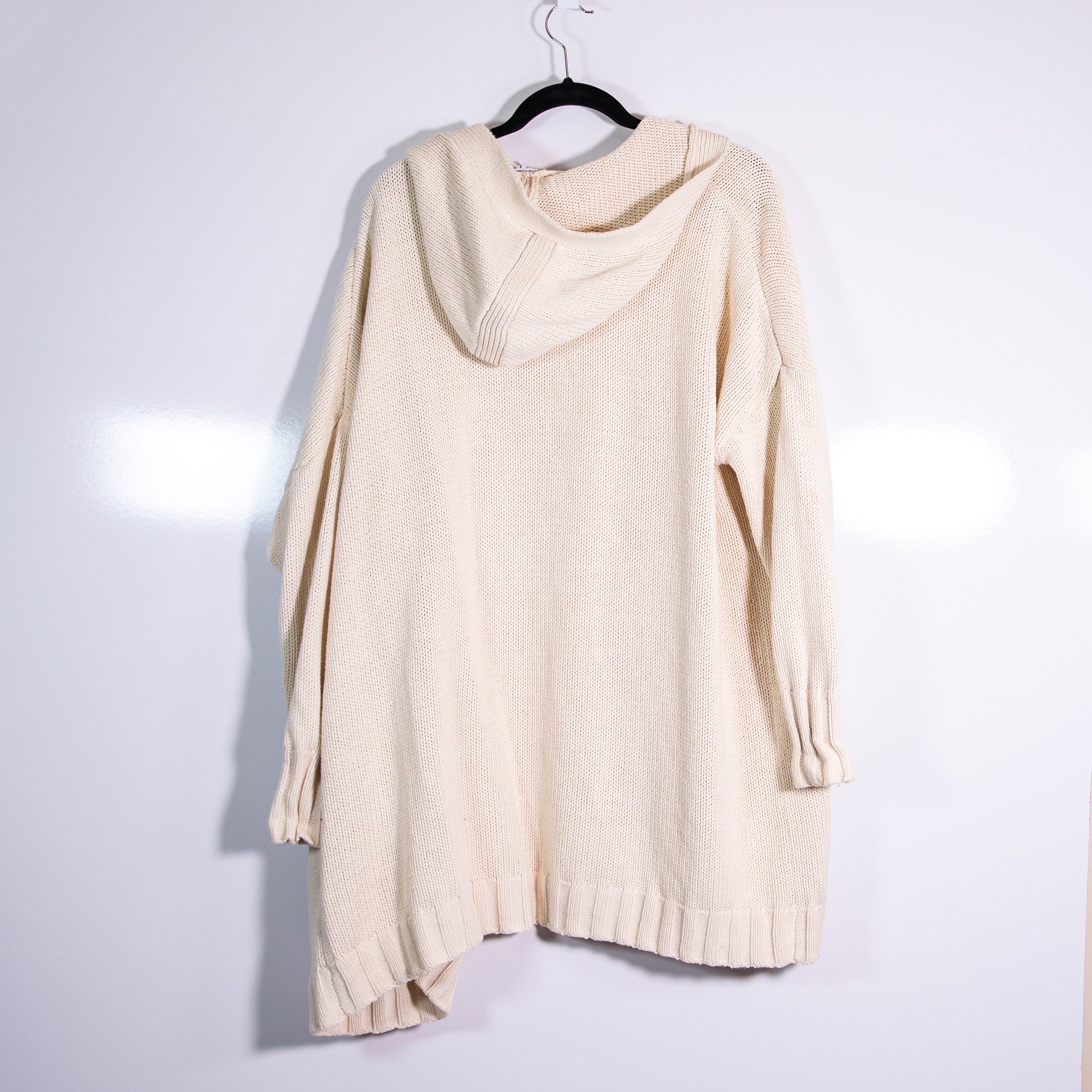 Splendid x @CellaJaneBlog Cotton Knit Stretch Hooded Open Front Cardigan Sweater