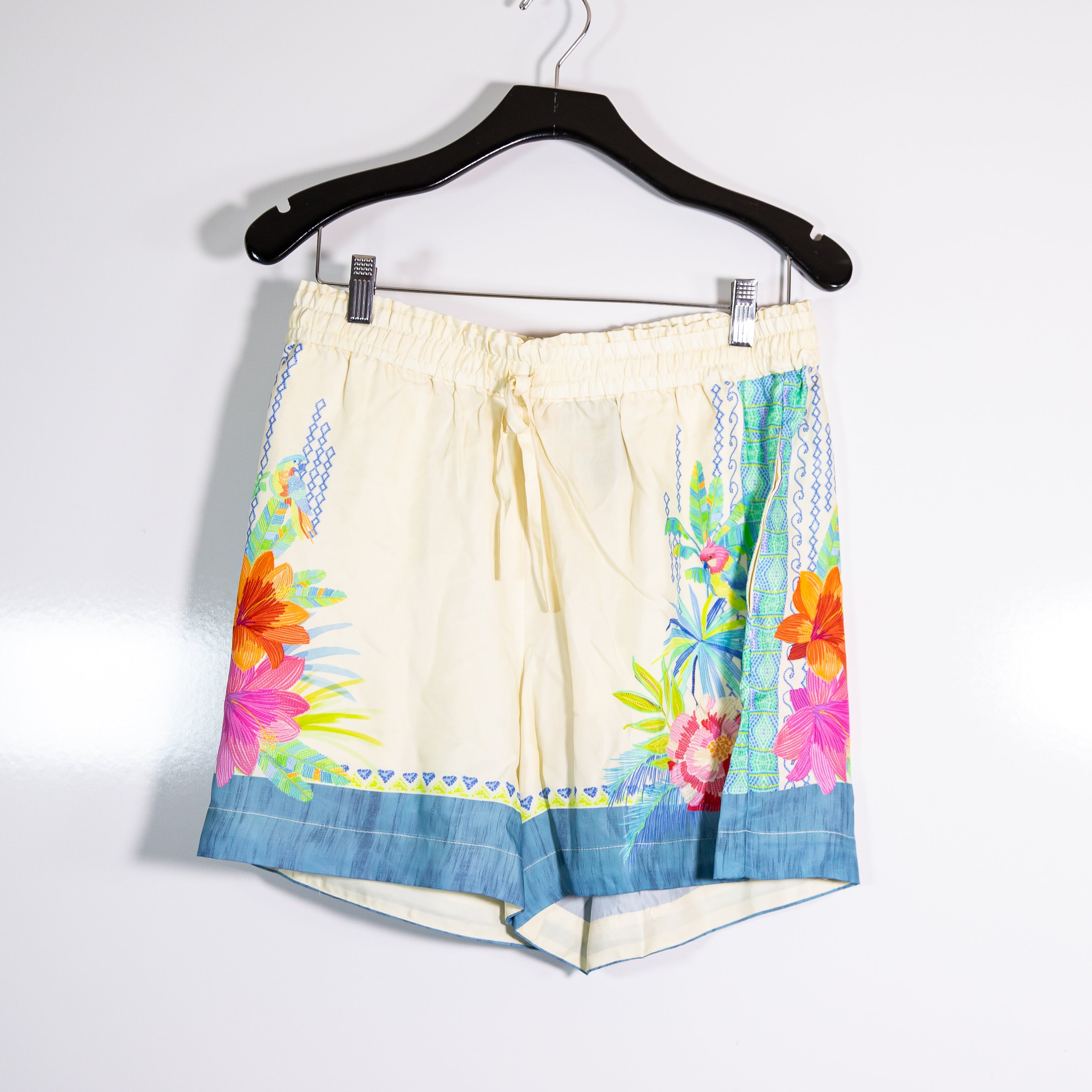 NEW Johnny Was Tempest Pull On Drawstring Waist Mini Shorts Melissa Print Color