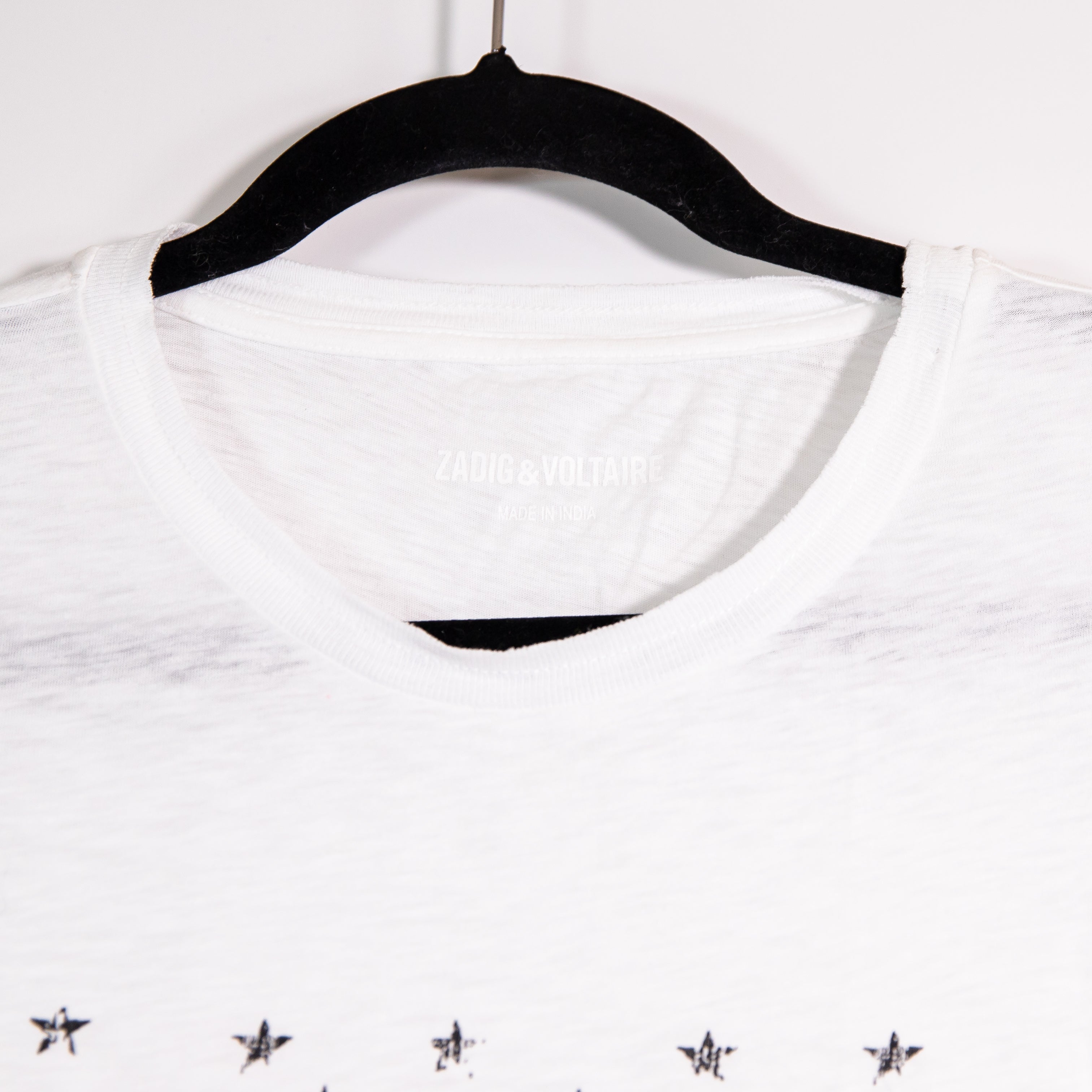 Zadig And Voltaire Art Is Truth Cotton Graphic Short Sleeve Crew Neck Tee Shirt