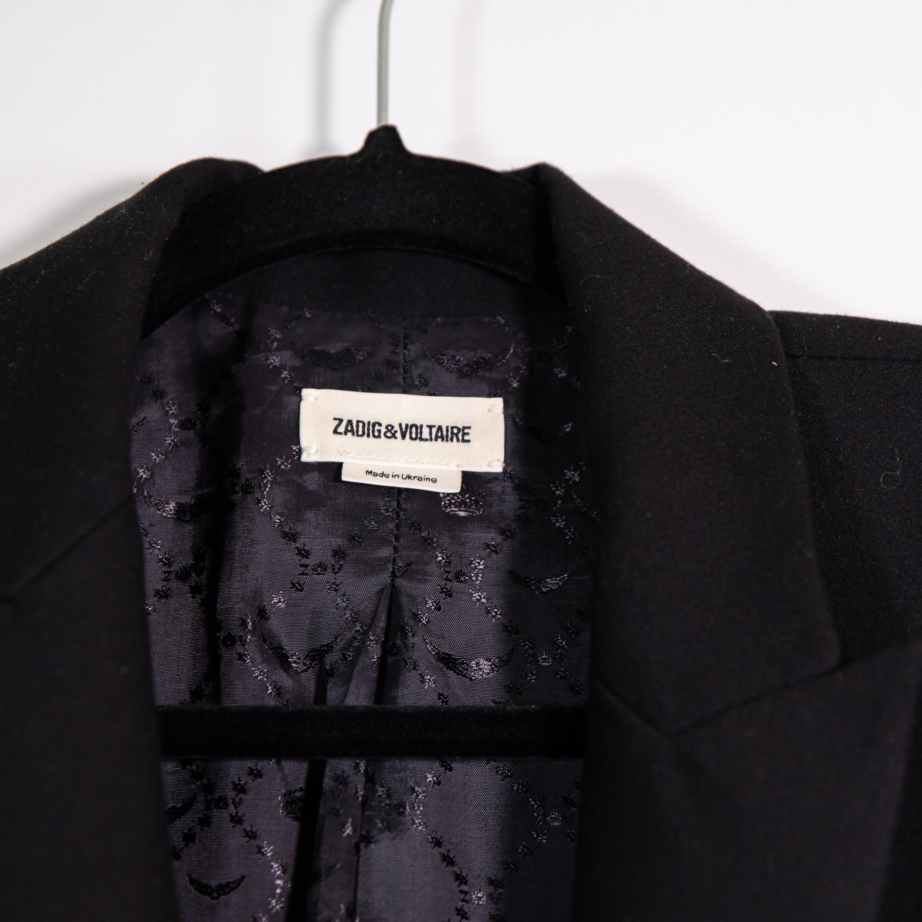 Zadig And Voltaire Art Is Truth Graphic Crystal Jewel Embellished Blazer Jacket