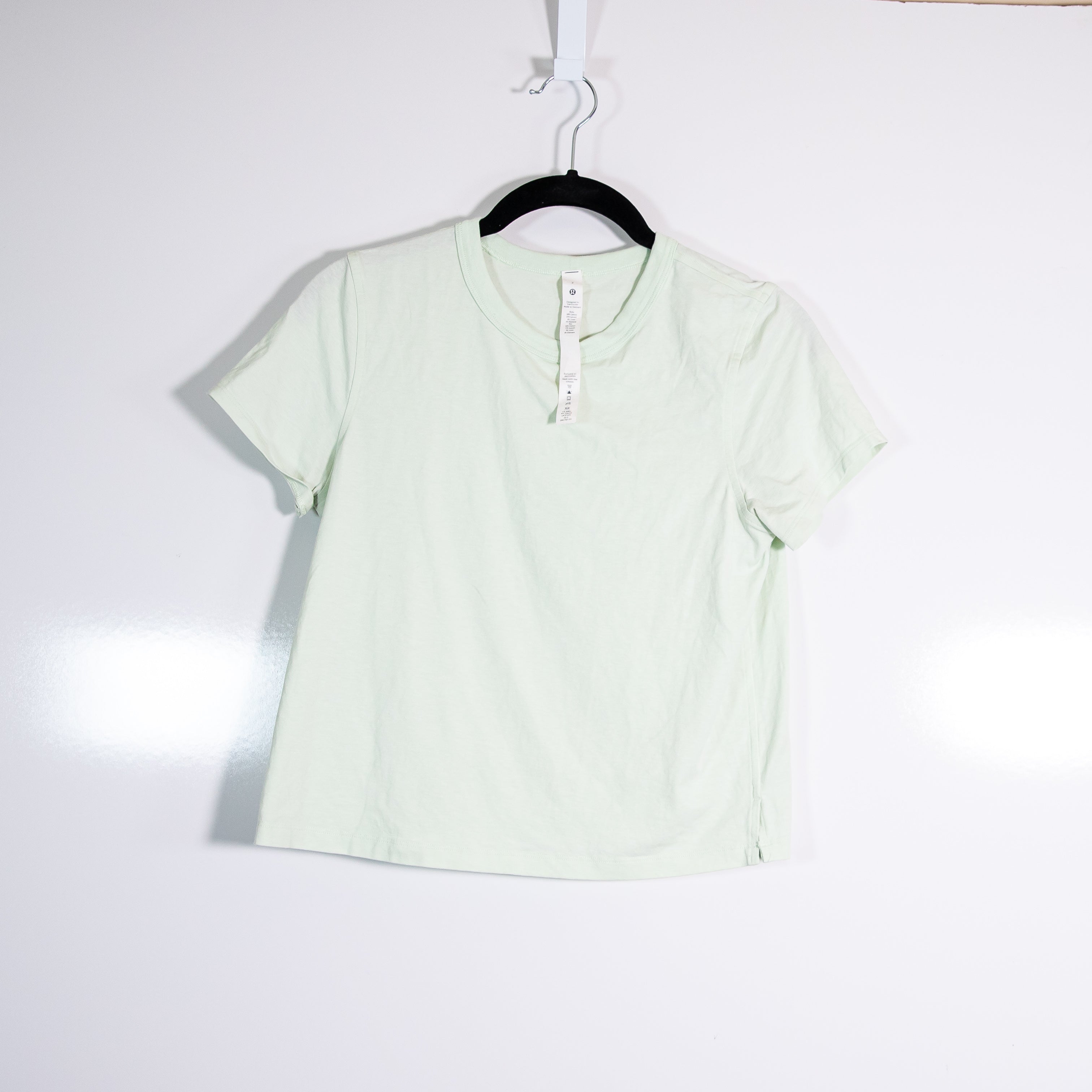 Lululemon Women's Classic Fit Cotton Blend Short Sleeve T-Shirt Kohlrabi Green 2