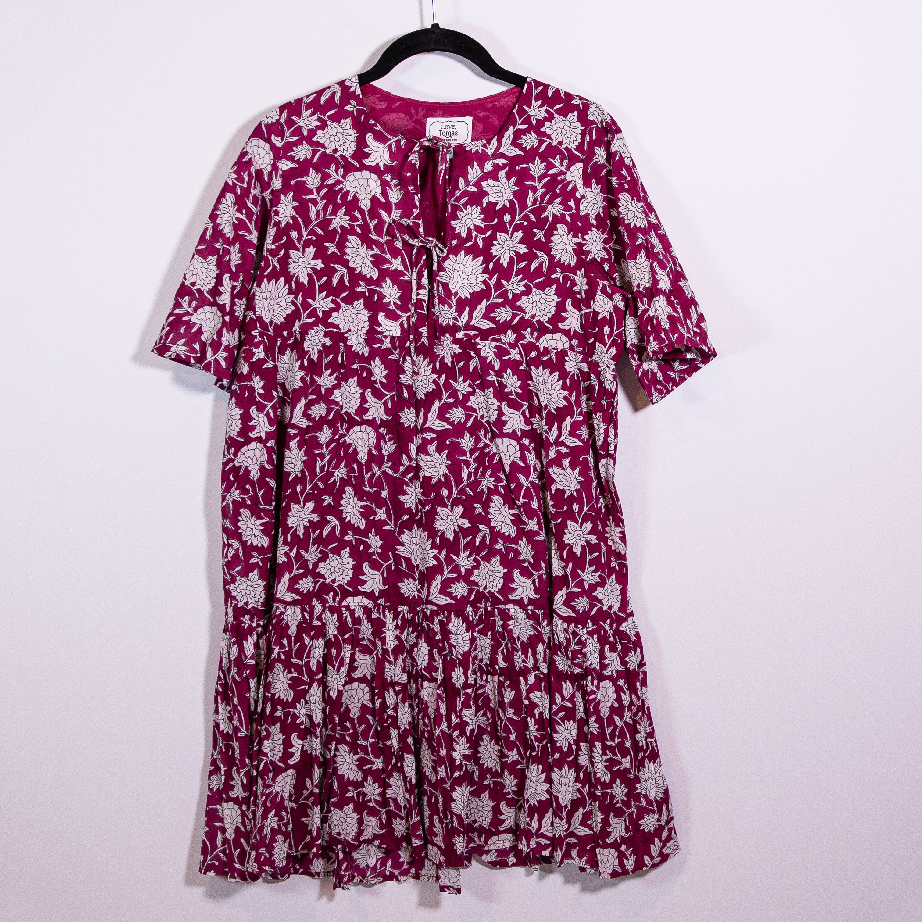 Emerson Fry x Love Tomas Isla Organic Cotton Sangriaparkprint Mini Dress XS/S