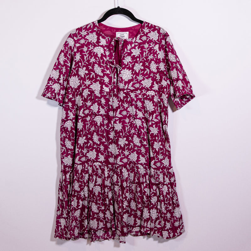 Emerson Fry x Love Tomas Isla Organic Cotton Sangriaparkprint Mini Dress XS/S