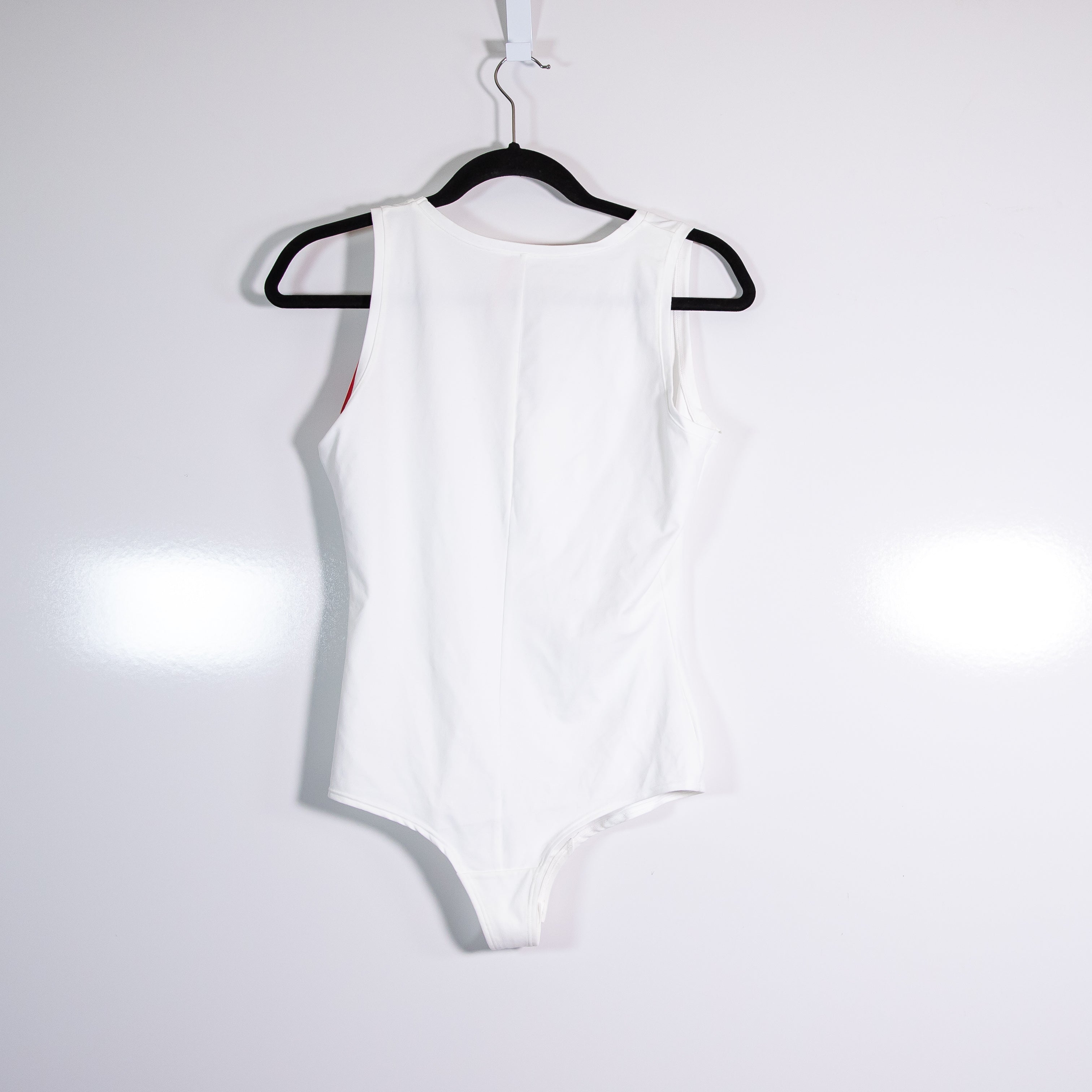 NEW Spanx Suit Yourself V Neck Sleeveless Tank One Piece Bodysuit White Medium&nbsp;