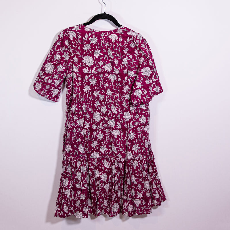 Emerson Fry x Love Tomas Isla Organic Cotton Sangriaparkprint Mini Dress XS/S