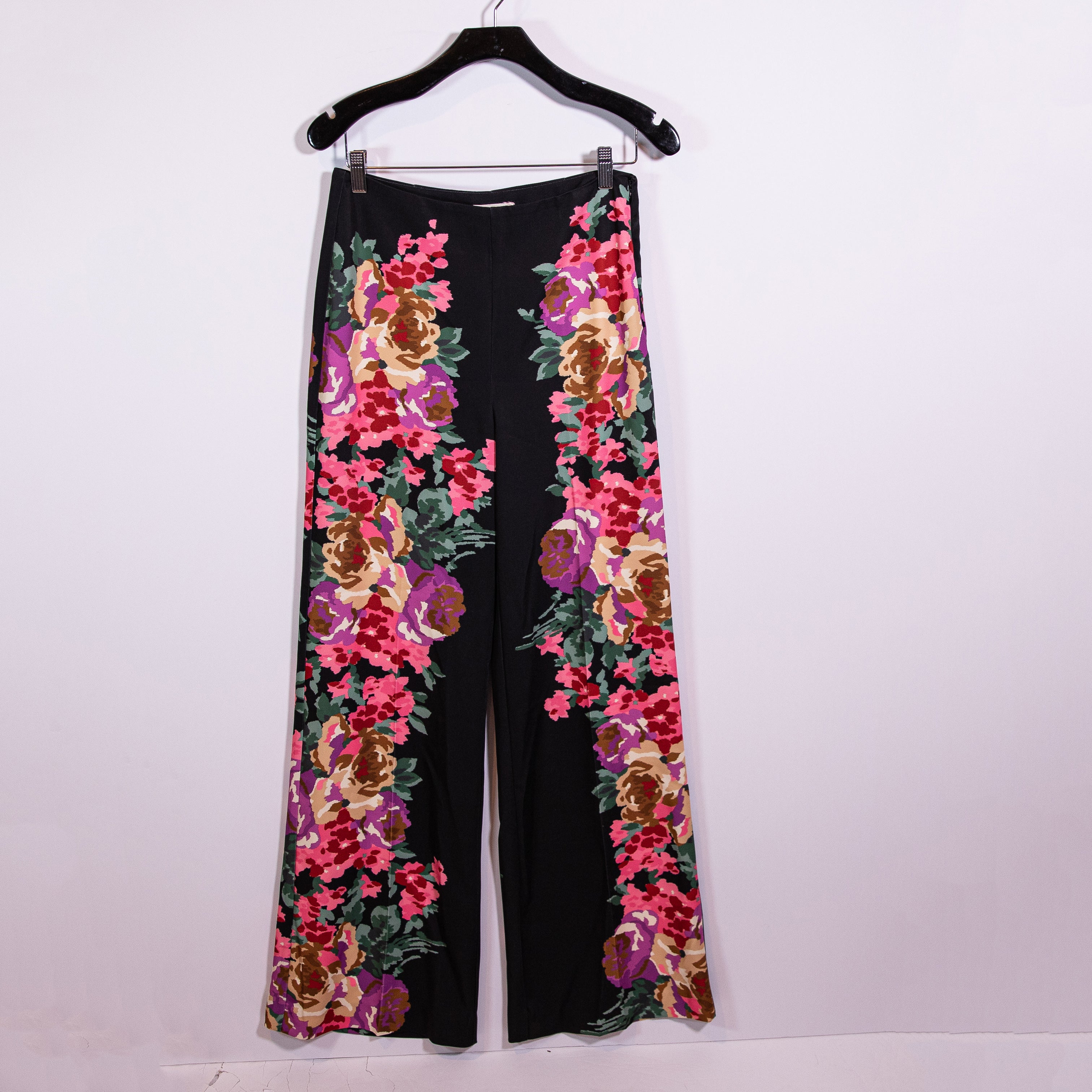 Tuckernuck Women's Erin Climbing Roses Floral Flower Print Drapey Twill Pants S