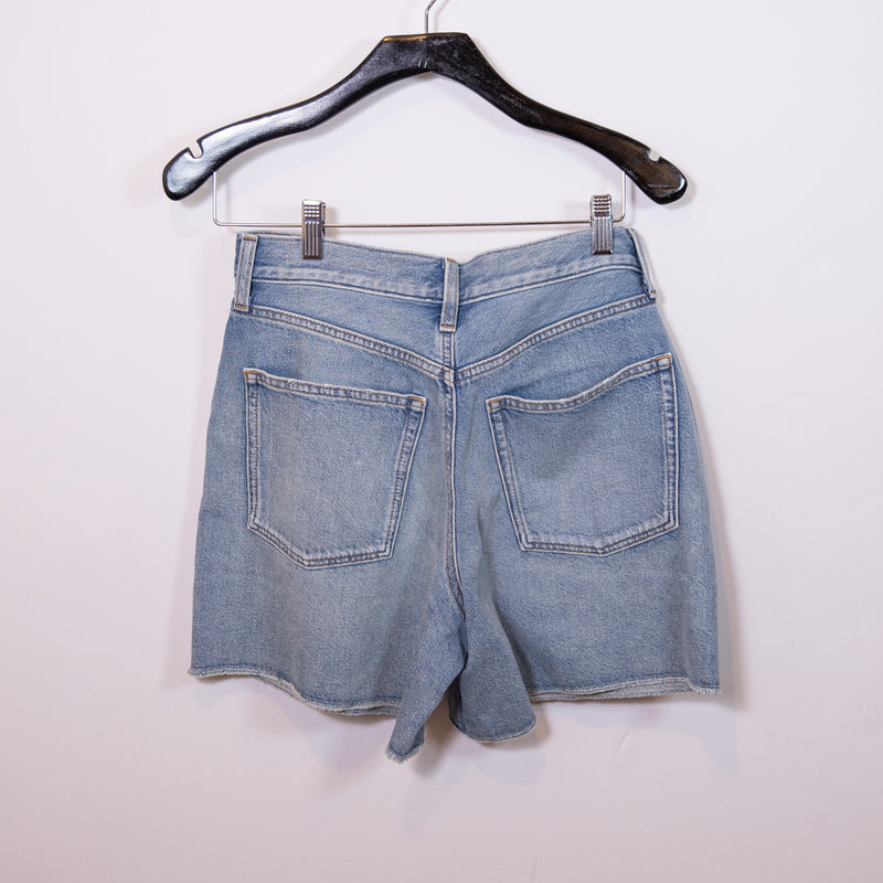 NEW J. Crew High Rise Relaxed Denim Cotton Cut Off Jean Mini Shorts Blue 26